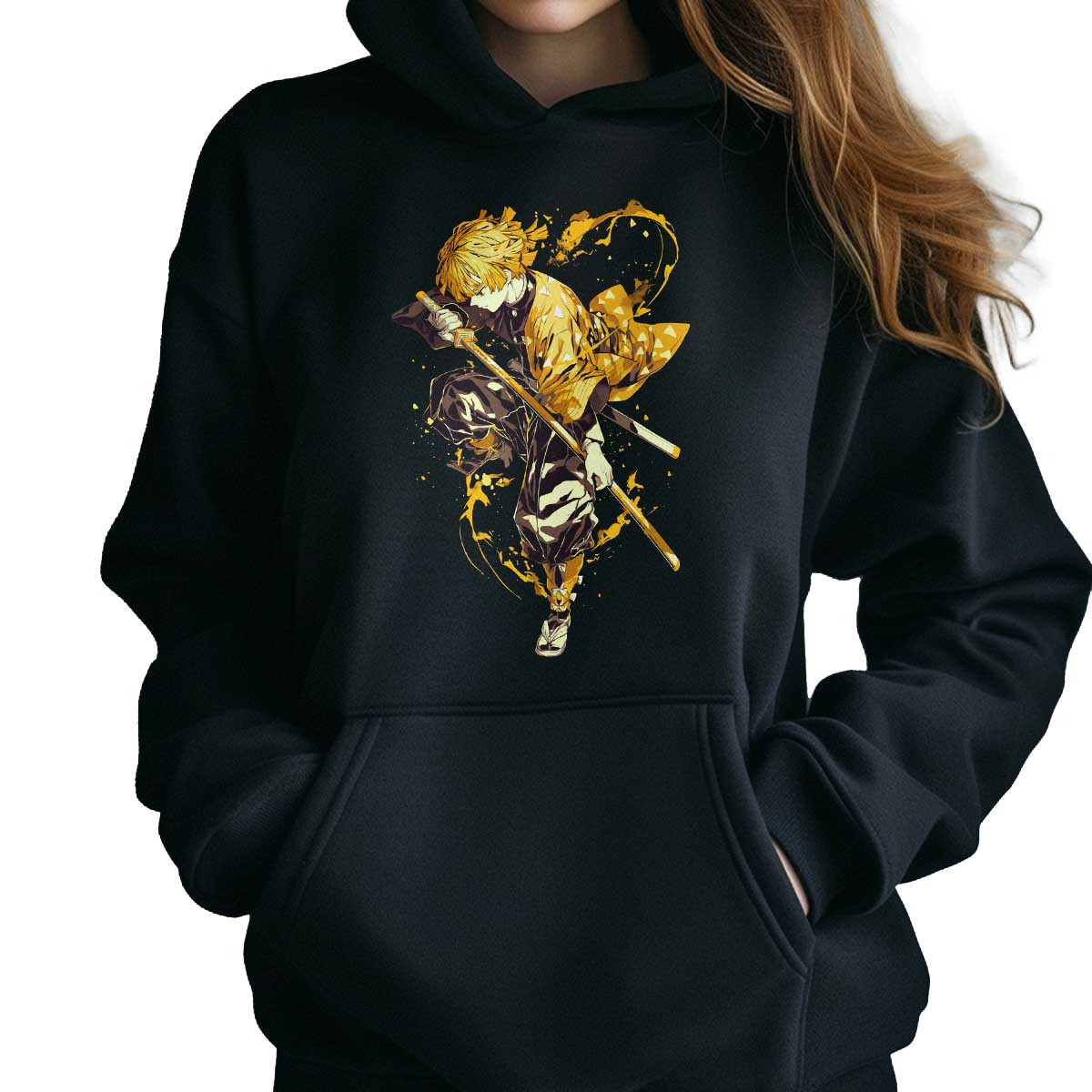 polerones-anime-mujer-zenitsu-agatsuma-demon-slayer