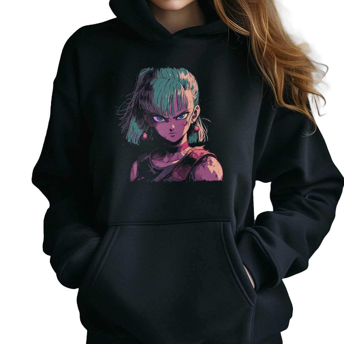 canguro-anime-bulma-closeup-en-tonos-apagados-dragon-ball-ts-33