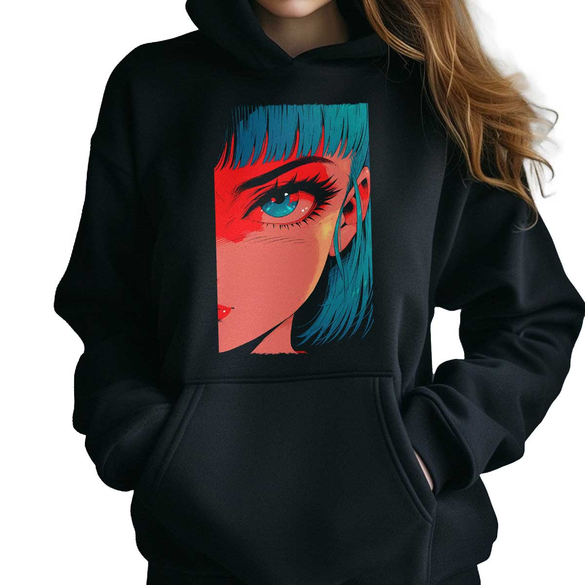 canguro-anime-dragon-ball-vitalidad-bulma-ojos-primer-plano-azul-cardinal-y-cielo