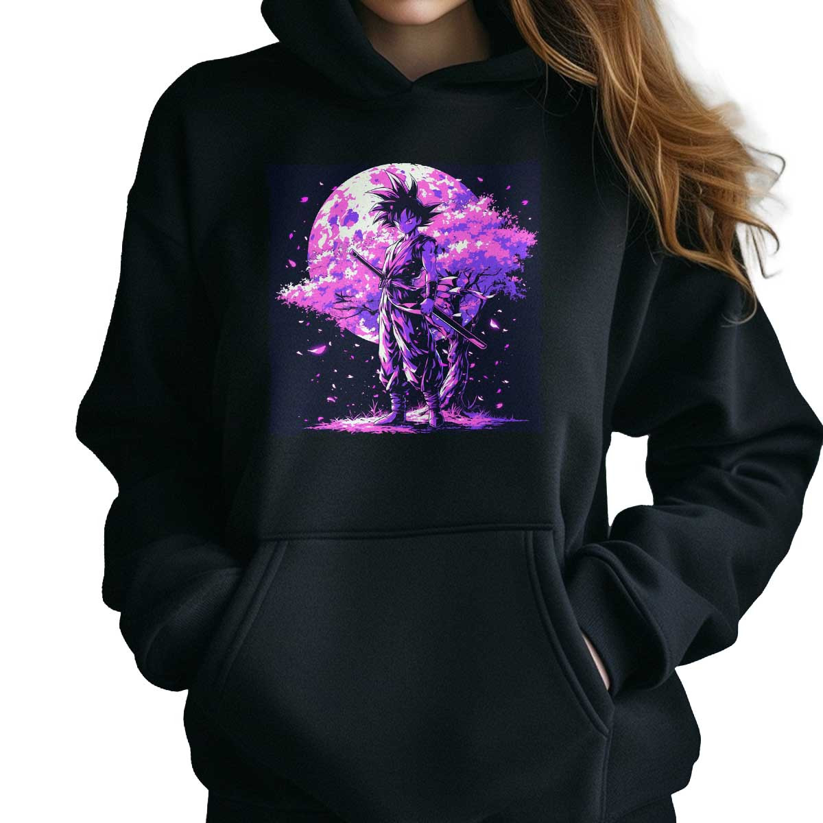 canguro-anime-mujer-con-capucha-en-goten-cherry-blossoms-