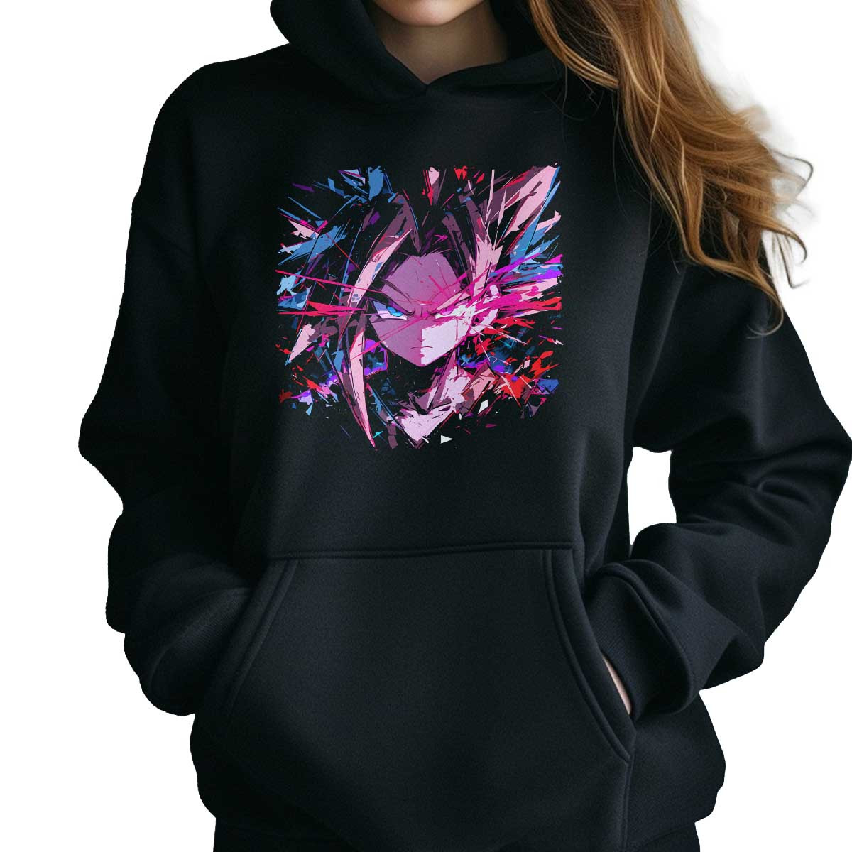 canguro-anime-mujer-gohan-con-mirada-decidida-en-colores-brillantes-y-magenta