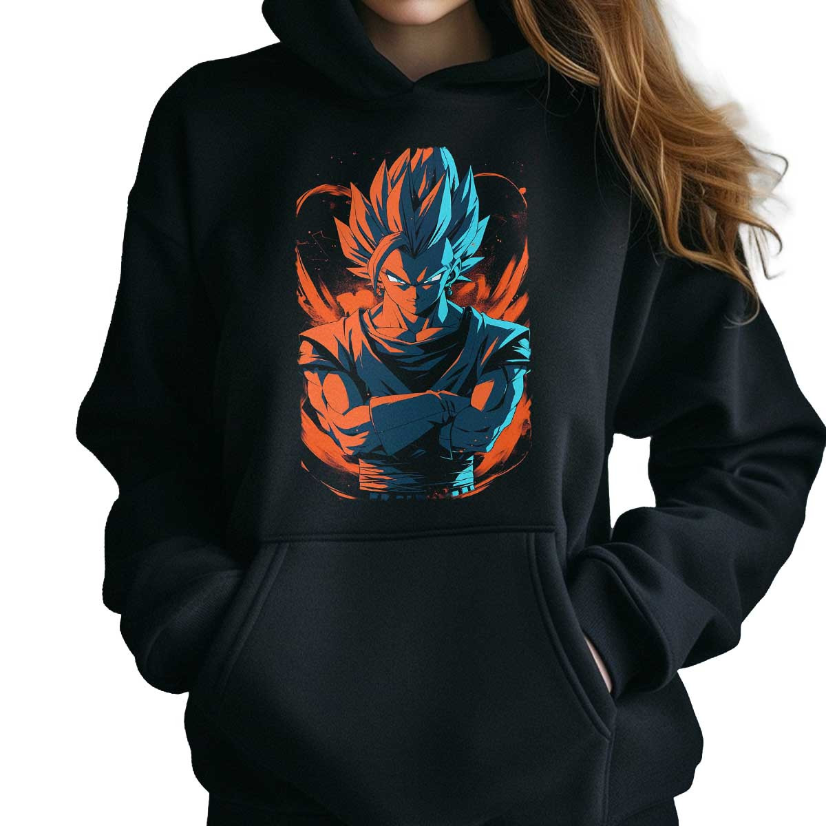 canguro-anime-mujer-minimalismo-vegetto-super-saiyan-blue
