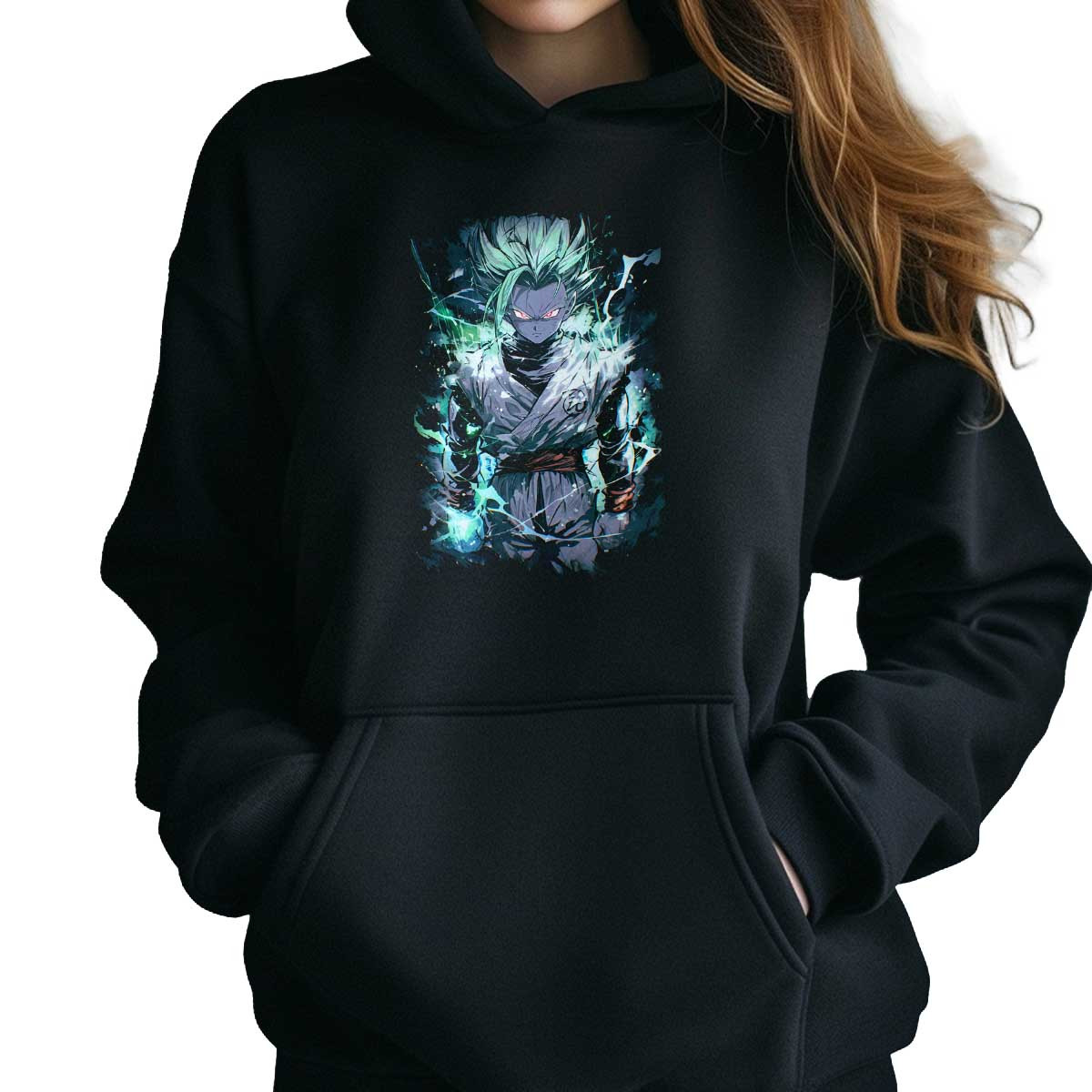 hoodie-anime-gohan-con-mirada-decidida-en-colores-radiante-y-marfil