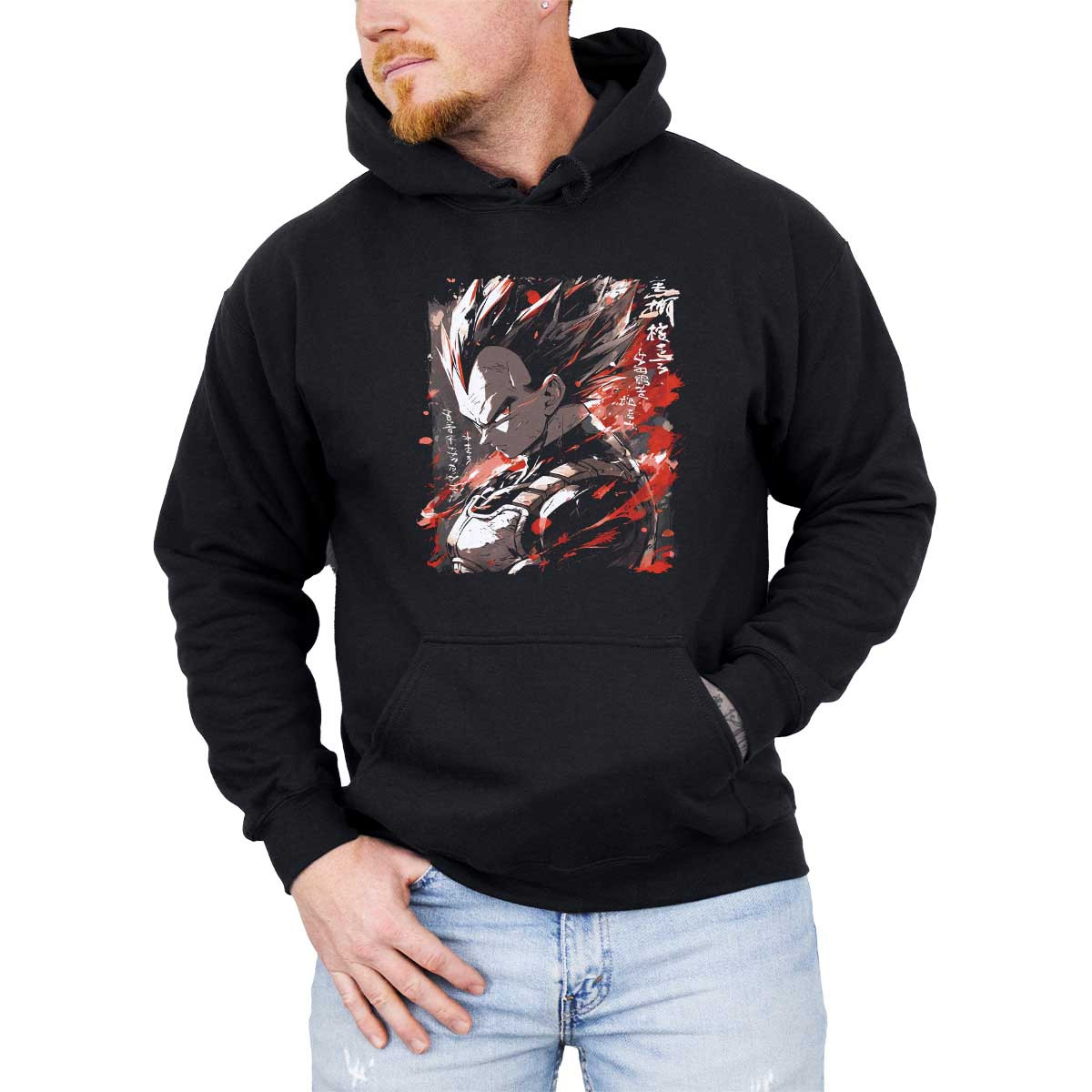 hoodie-anime-hombre-con-aura-de-batalla-feroz-en-perla-y-negro