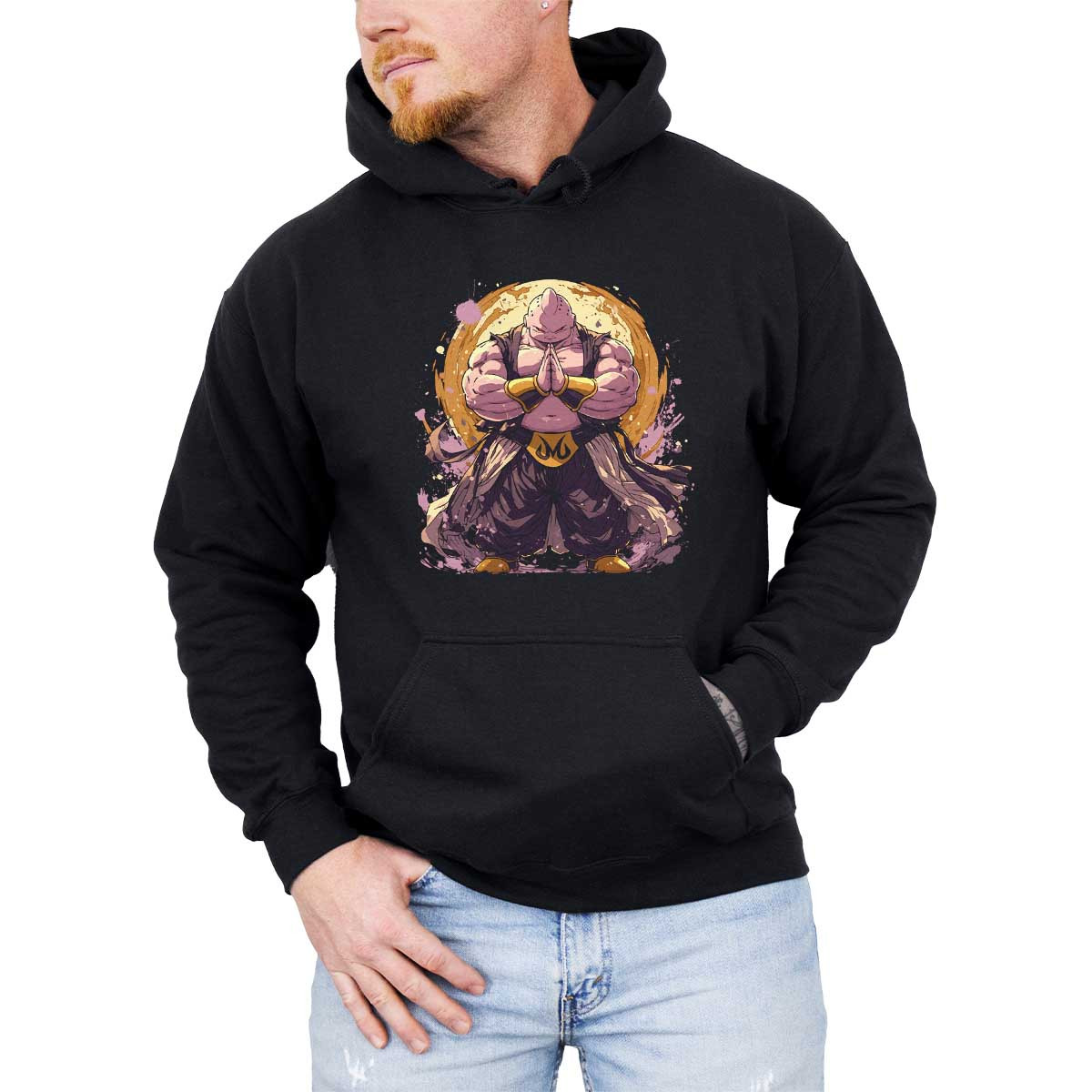 hoodie-anime-hombre-majin-buu-outline-mauve-y-melocot-n-11