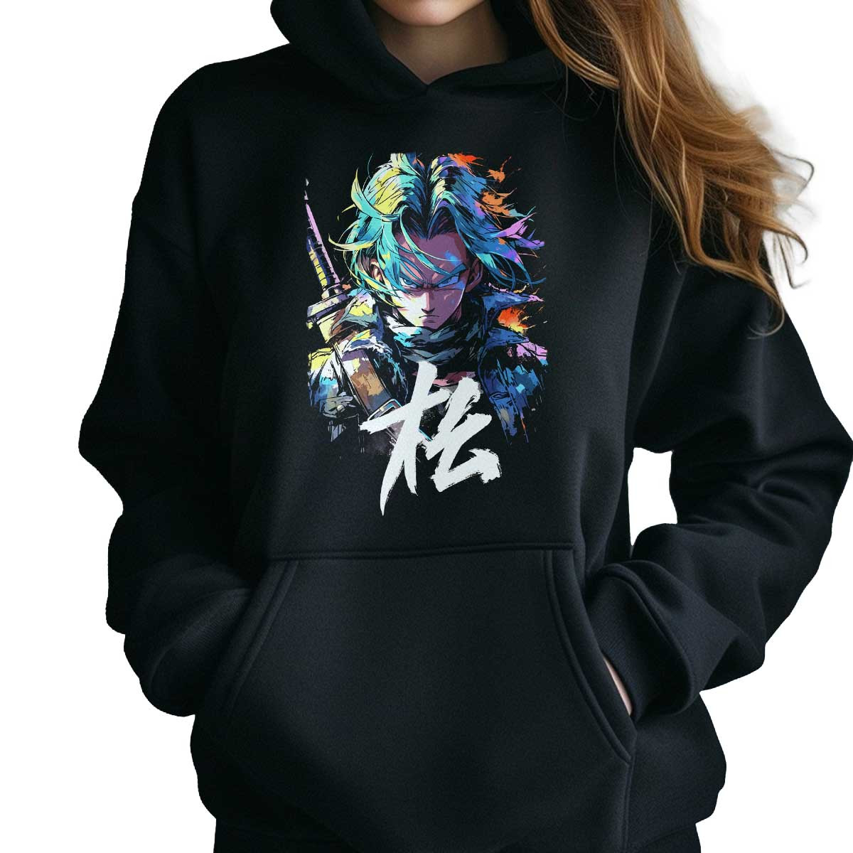 hoodie-anime-mujer-detalle-trunks-estilo-tinta-arco-ris-azul-03