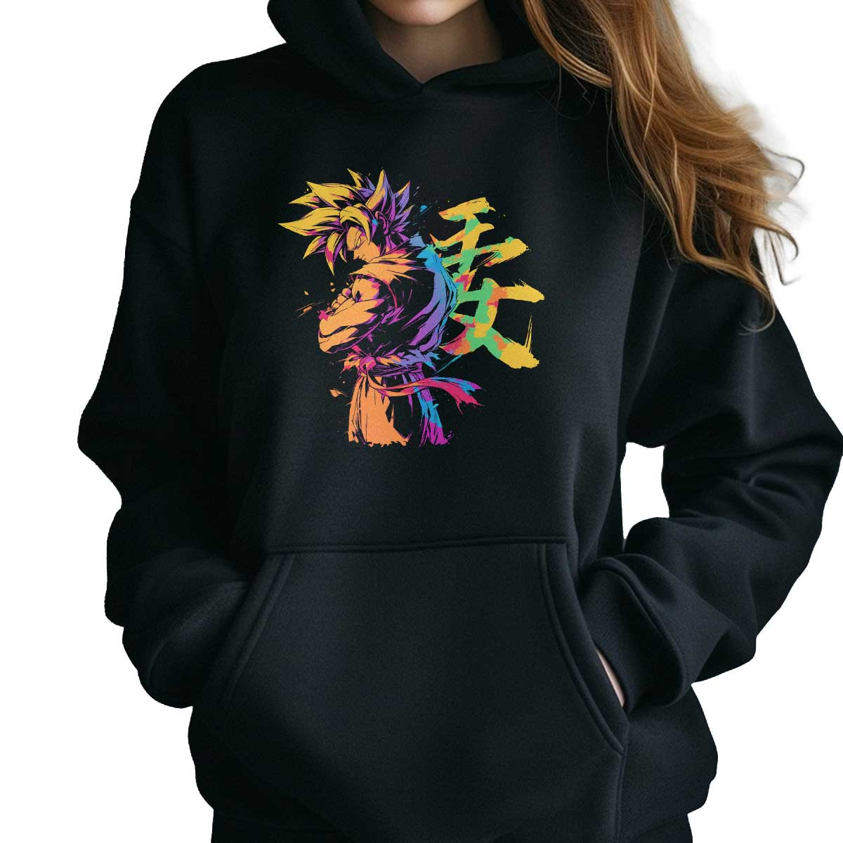hoodie-anime-mujer-estampada-goku-intenso-con-caligraf-a-japonesa-arco-ris-amarillo