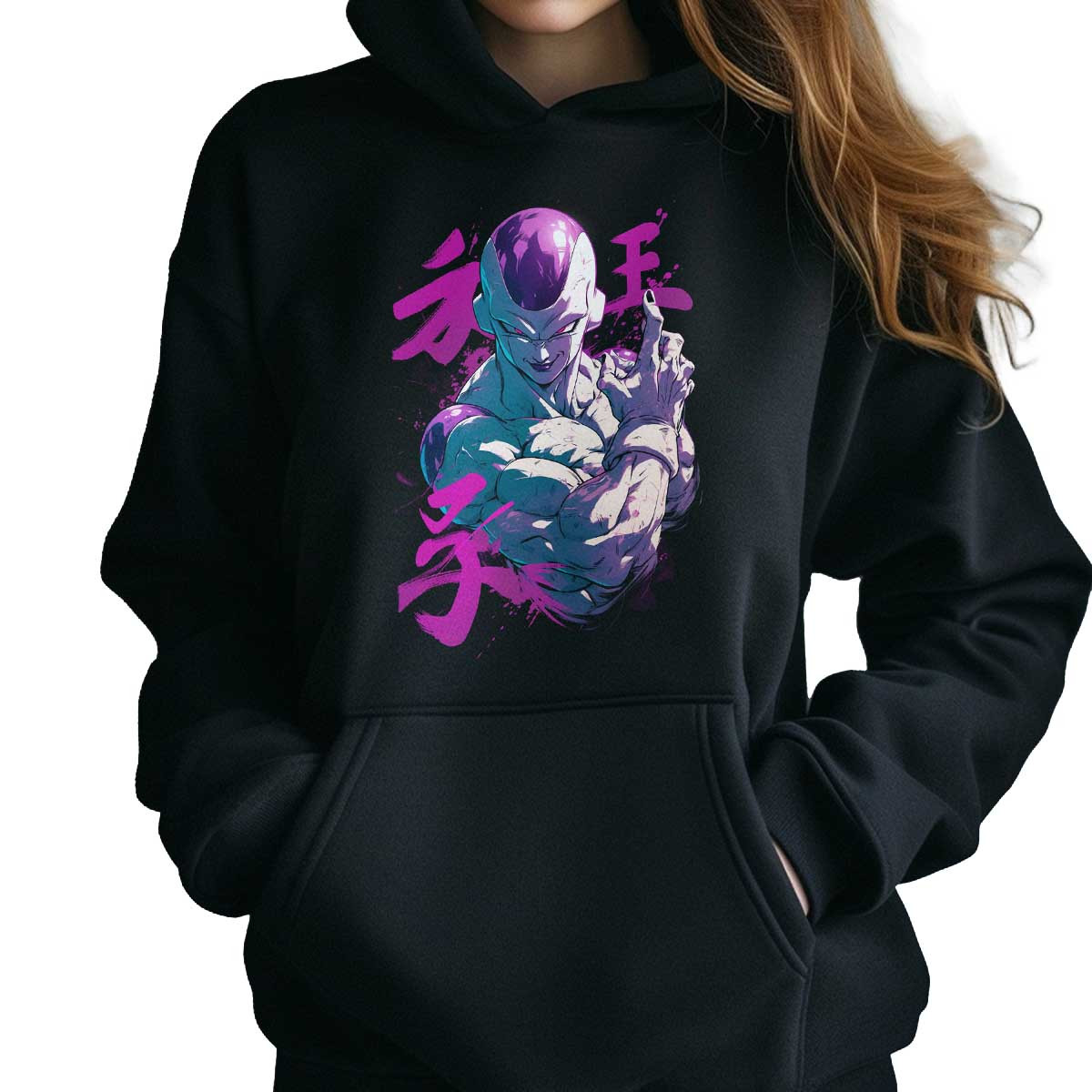 hoodie-anime-mujer-freezer-en-su-forma-final-sonriendo-mal-volamente