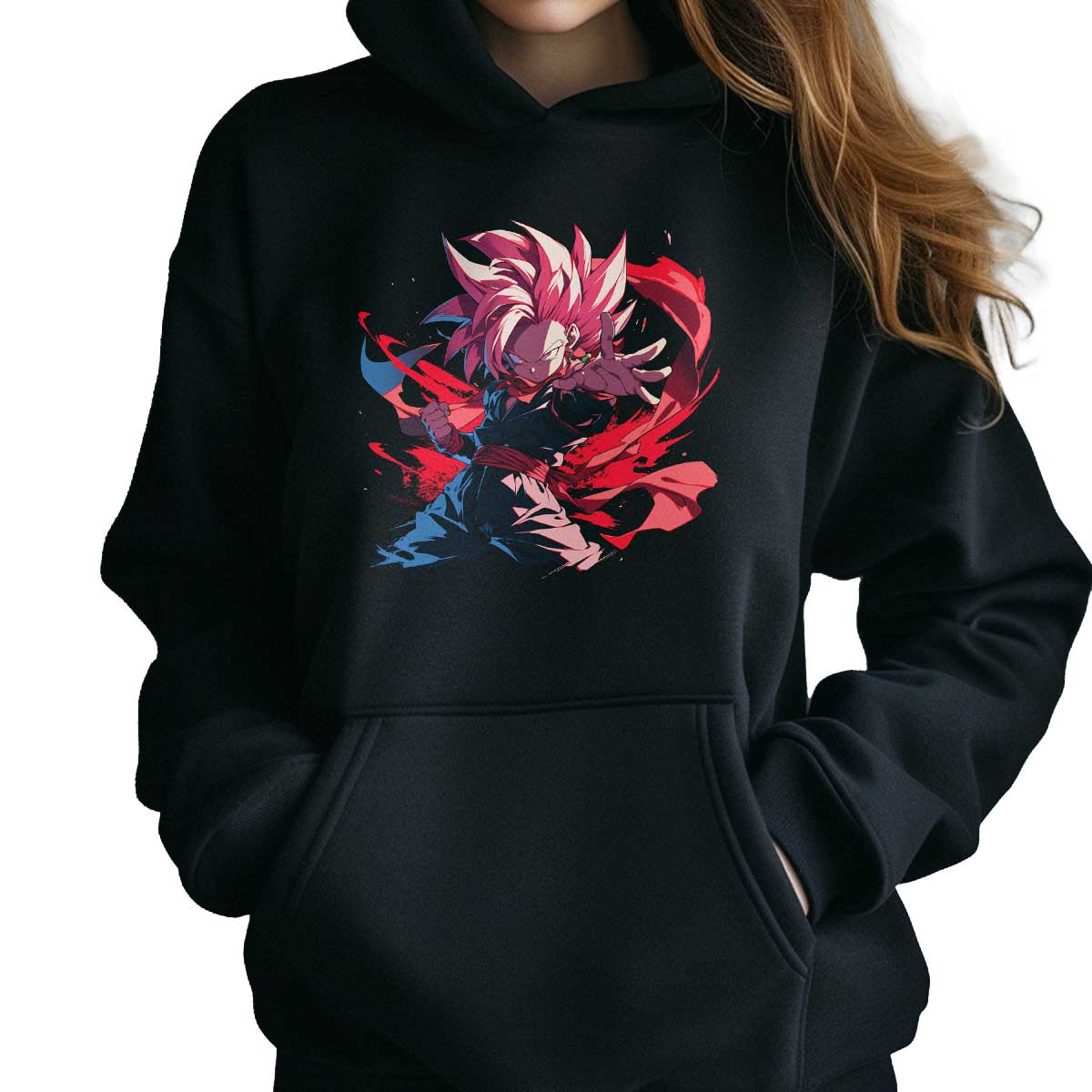 hoodie-anime-mujer-posici-n-de-lucha-de-goten-en-colores-burdeos-y-blush-