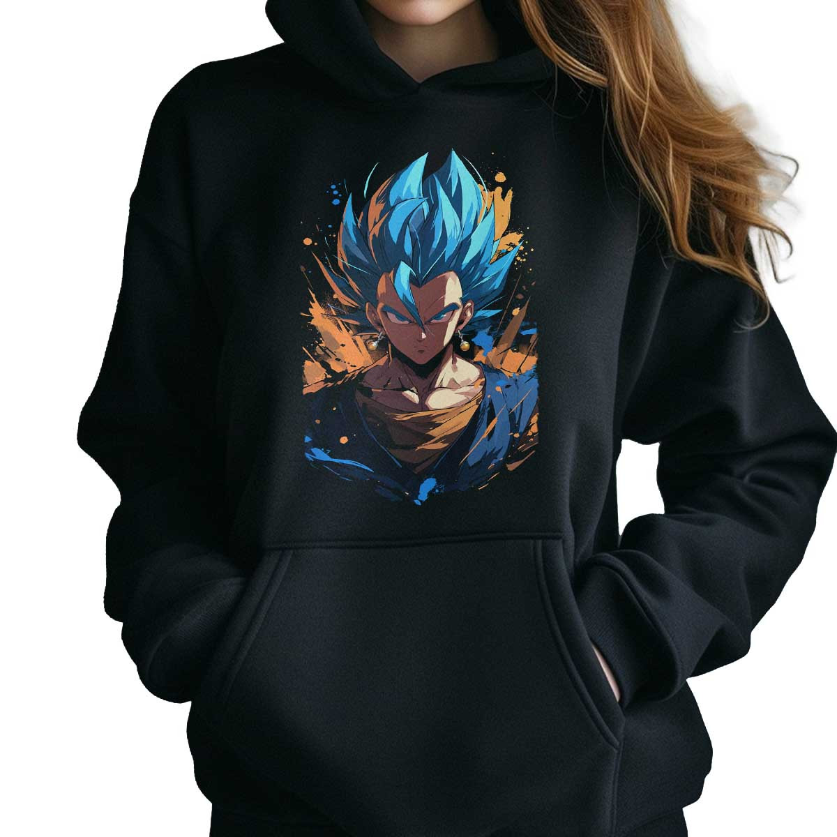 hoodie-anime-mujer-vegetto-super-saiyan-blue