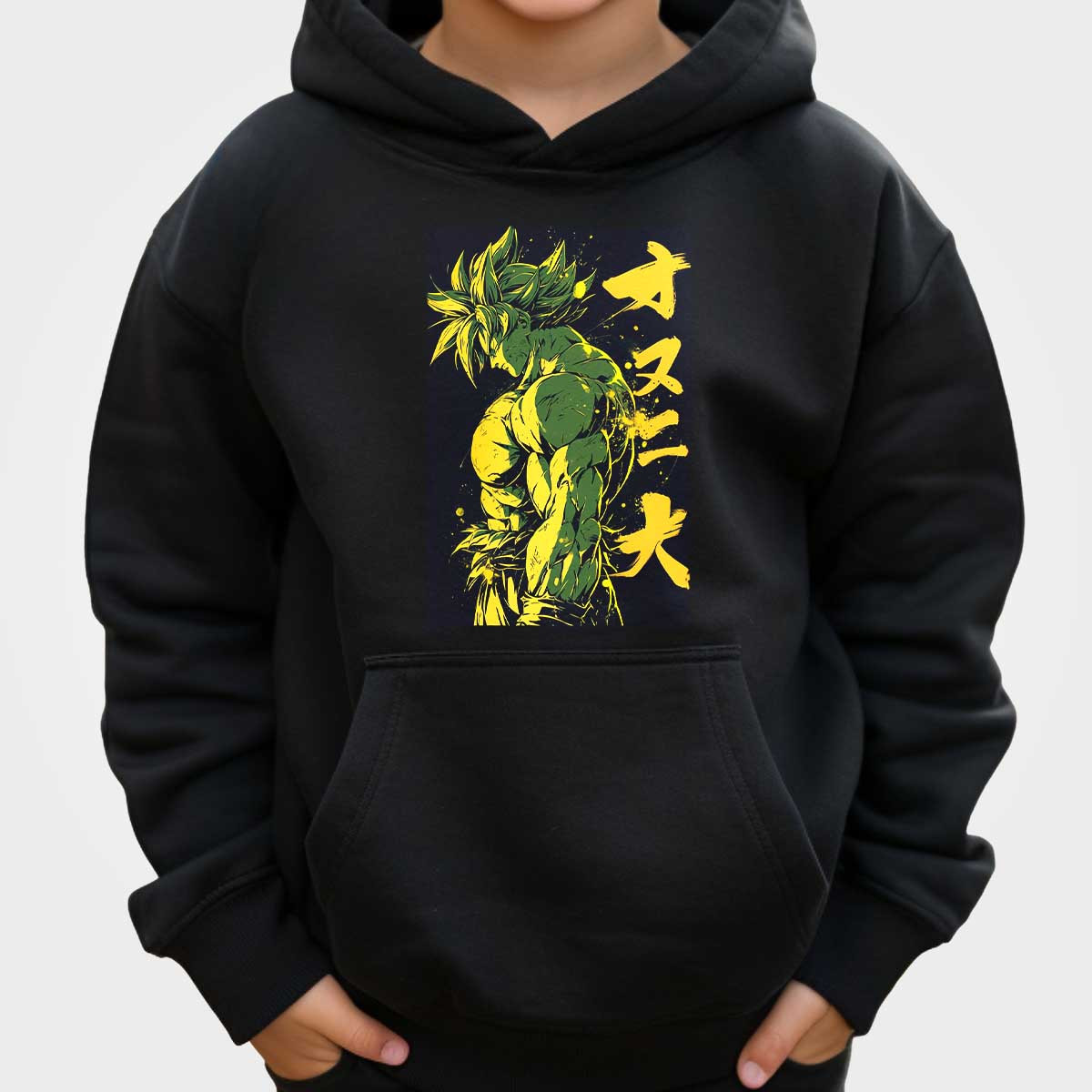 hoodie-anime-ni-o-con-capucha-exclusivo-goku-en-armadura-saiyan-en-colores-chartreuse-y-oro