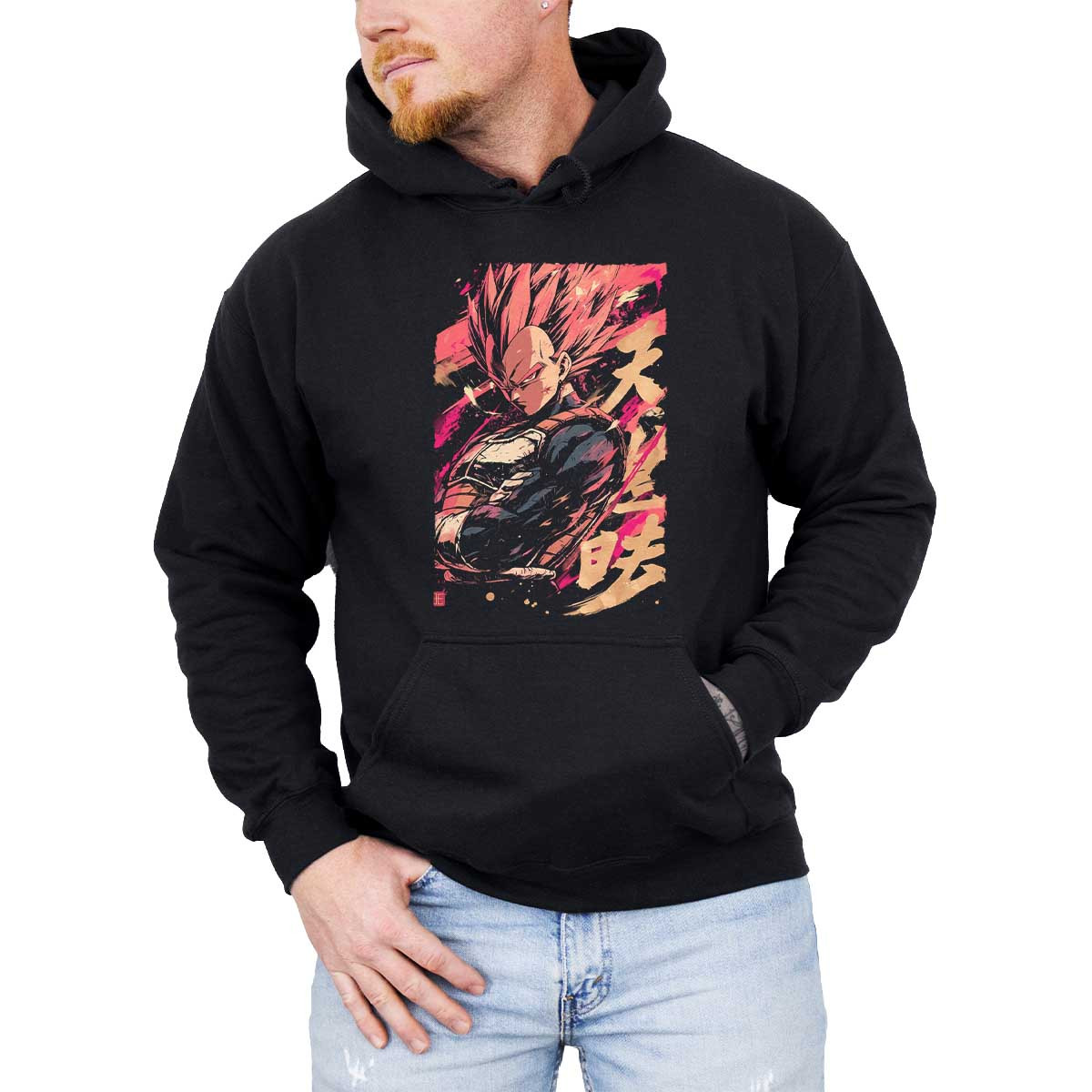 hoodie-anime-vegeta-saiyan-armor-coral-hot-pink-fro-01