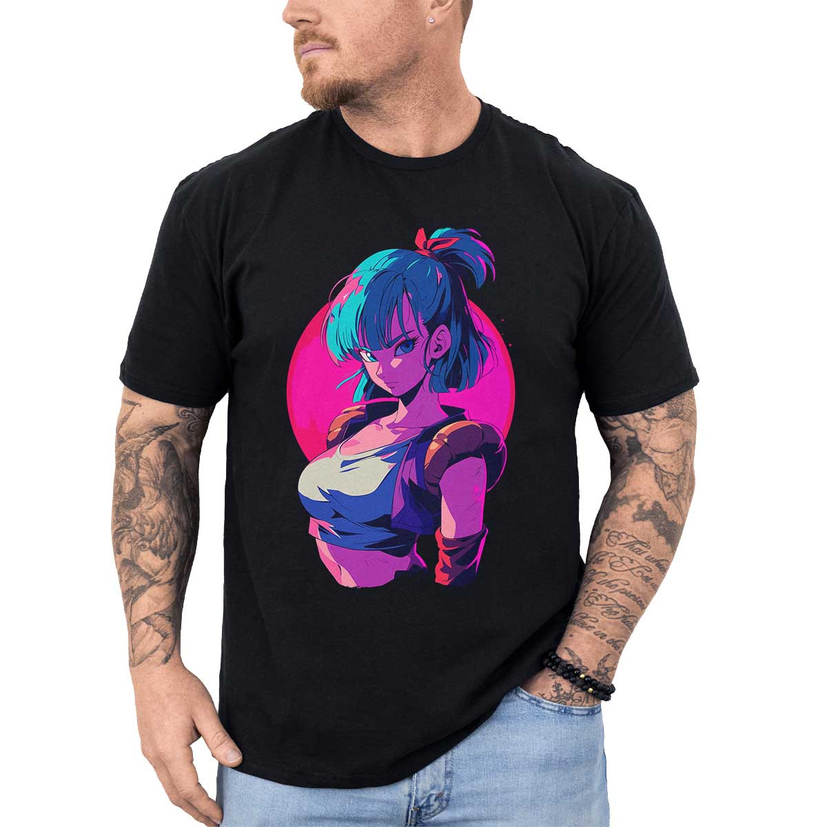 polera-anime-algod-n-tem-tica-bulma-en-colores-prism-ticos-y-ladrillo