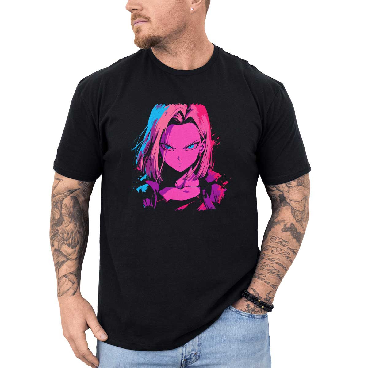 polera-anime-android-18-rostro-detalle-colores-suaves