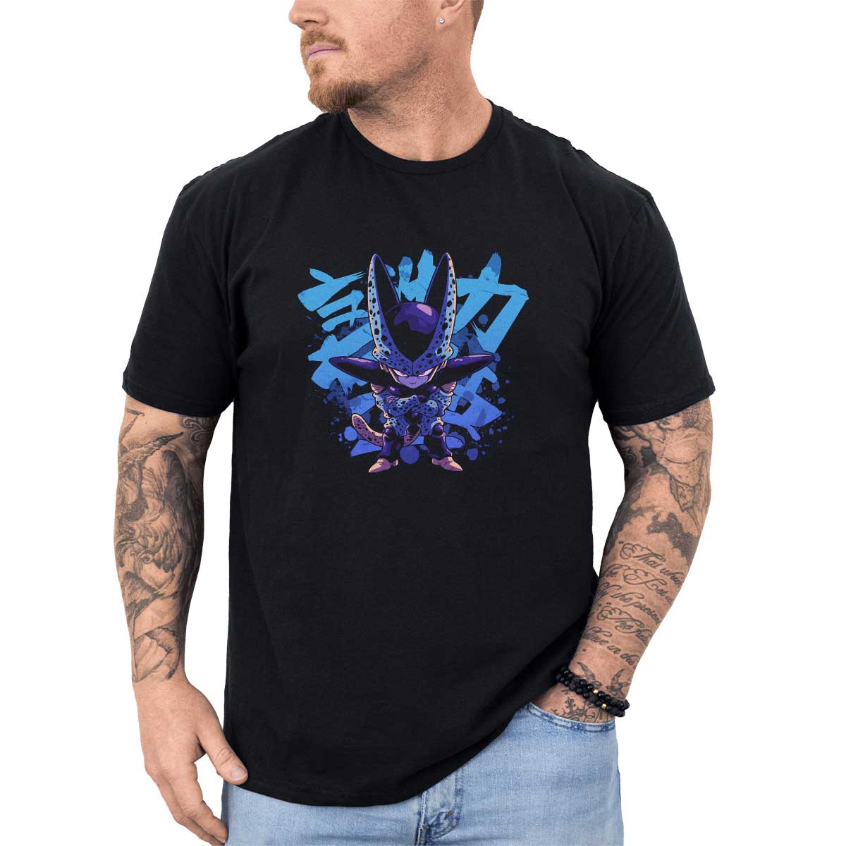 polera-anime-chibi-estampada-armon-a-de-colores-en-cyan-y-azul-periwinkle