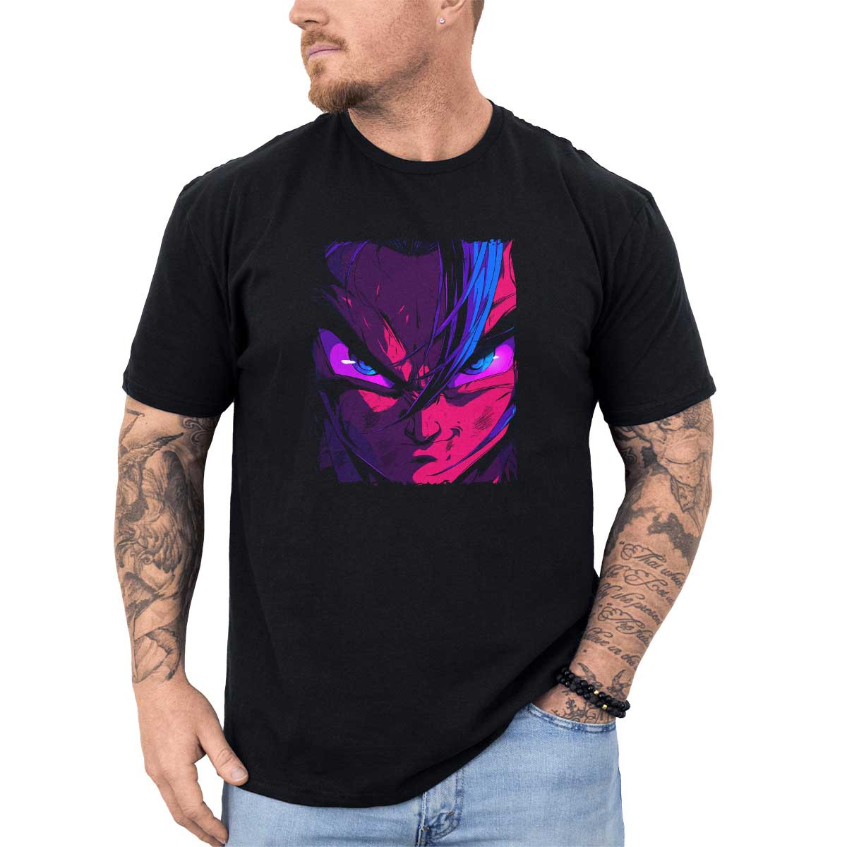 polera-anime-gogeta-eyes-closeup-minimalismo-mauve-y-periwinkle