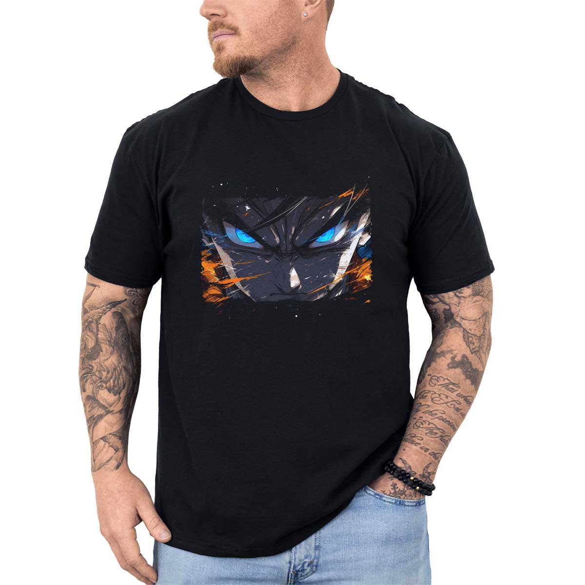 polera-anime-gogeta-ojos-de-cerca-en-tonos-tintados-y-negro