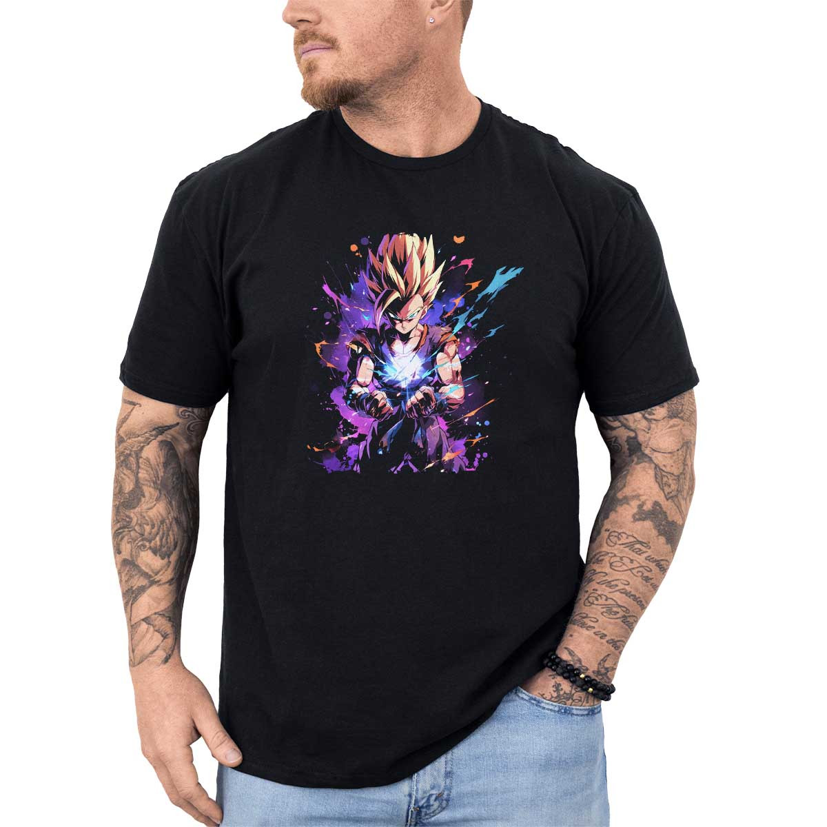 polera-anime-gohan-full-power-en-colores-diluidos-y-luminosos