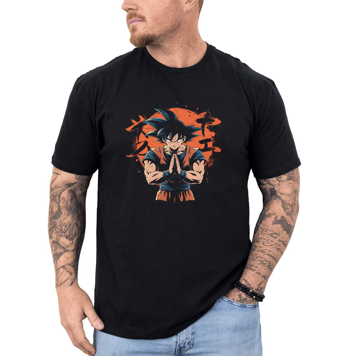 polera-anime-goku-en-forma-base-listo-para-luchar-en-salmon-y-azul-marino