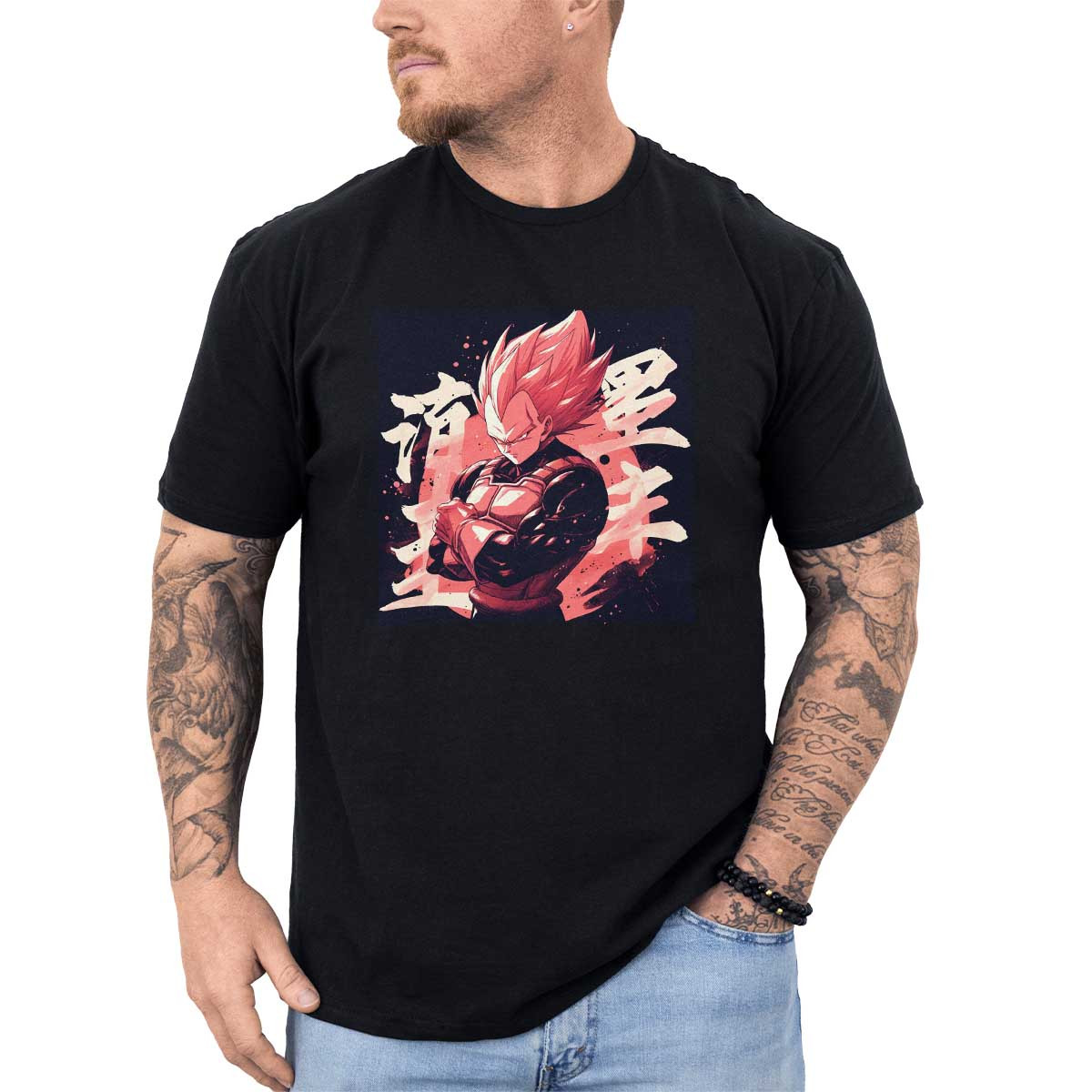 polera-anime-vegeta-en-armadura-saiyan-en-colores-melocot-n-y-negro