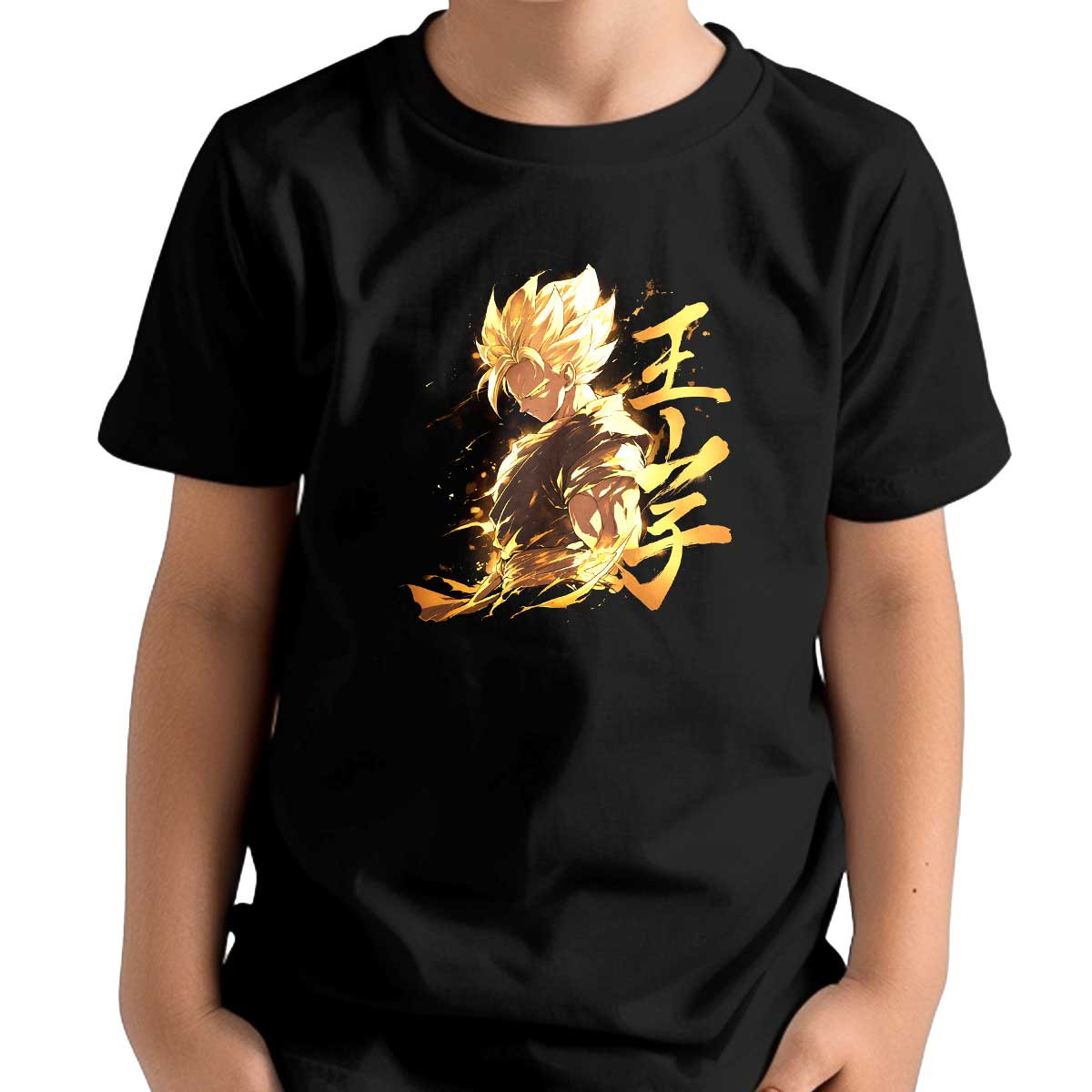 polera-con-motivo-vegito-con-aura-dorada-y-brillante-en-beige-y-marfil