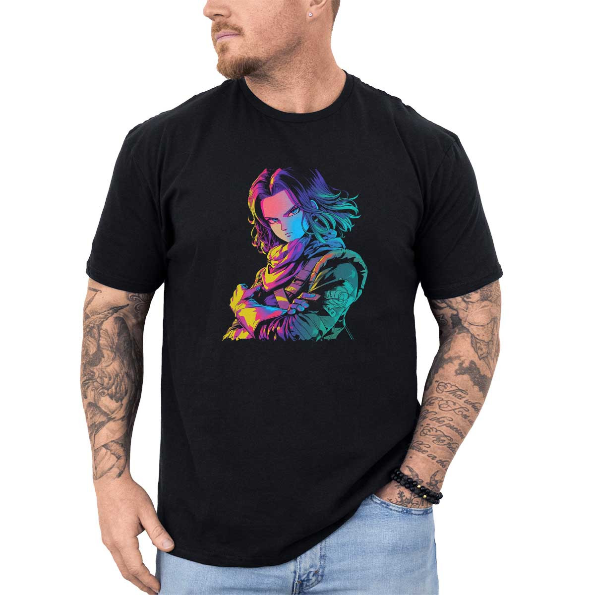 polera-hombre-anime-android-17-spectrum-y-mocha