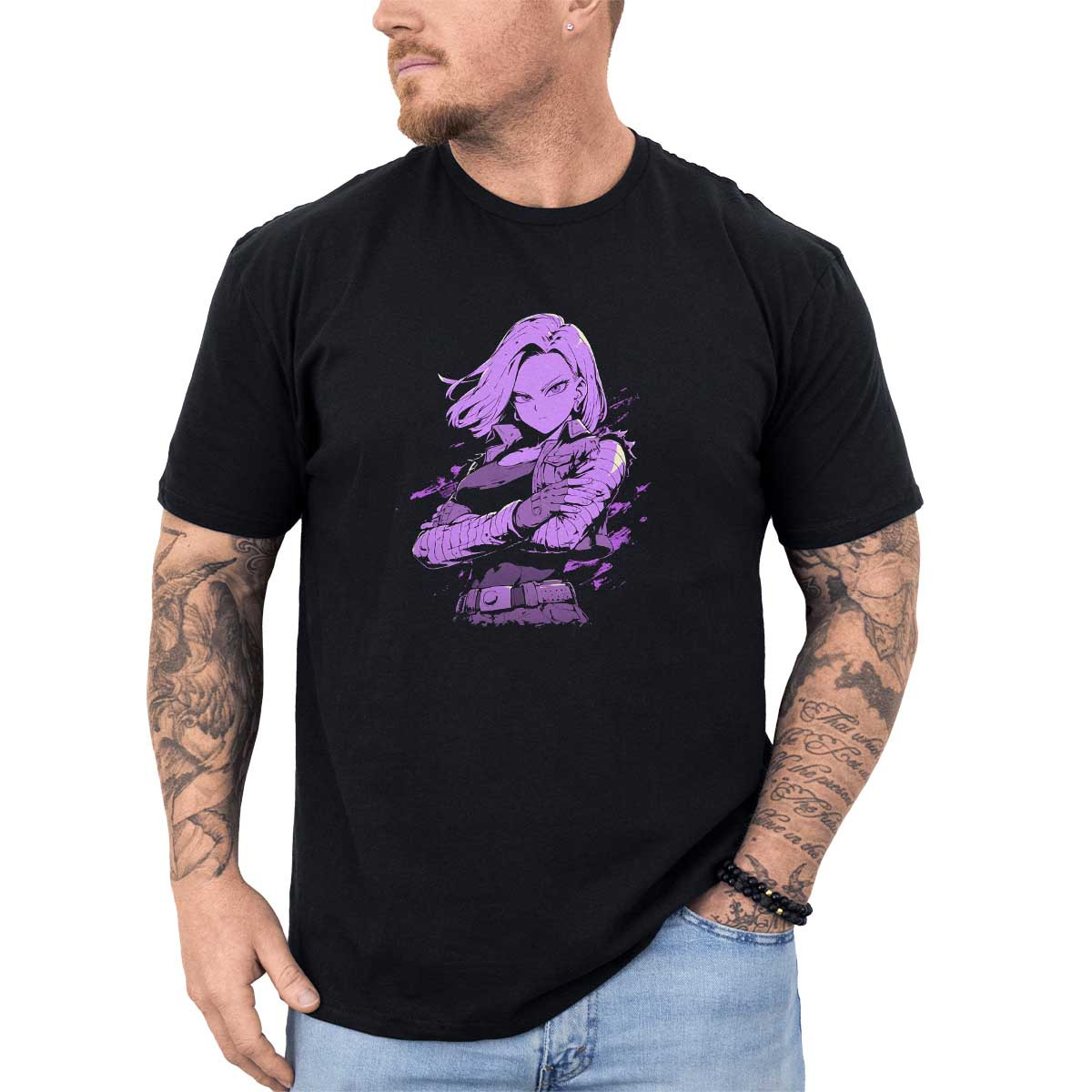 polera-hombre-anime-android-18-sketch-algod-n