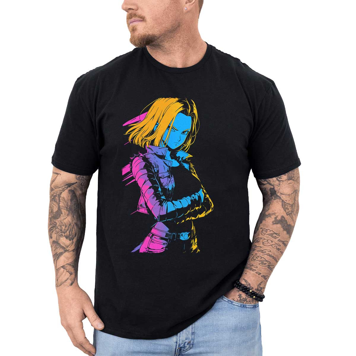 polera-hombre-anime-android-18-sketch-butter-y-jet