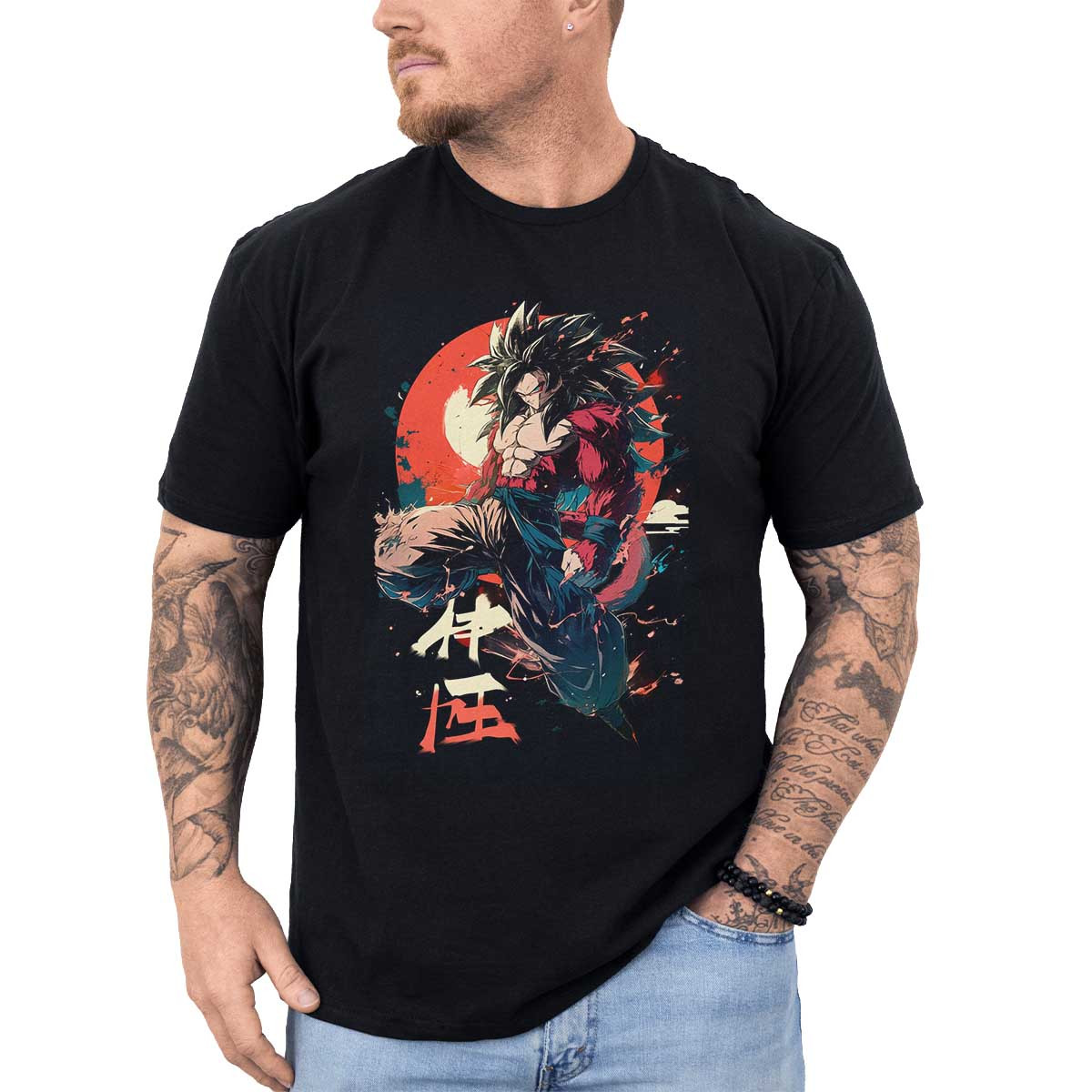 polera-hombre-anime-dragon-ball-goku-super-saiyan-4-en-bosque-y-colores-fr-os