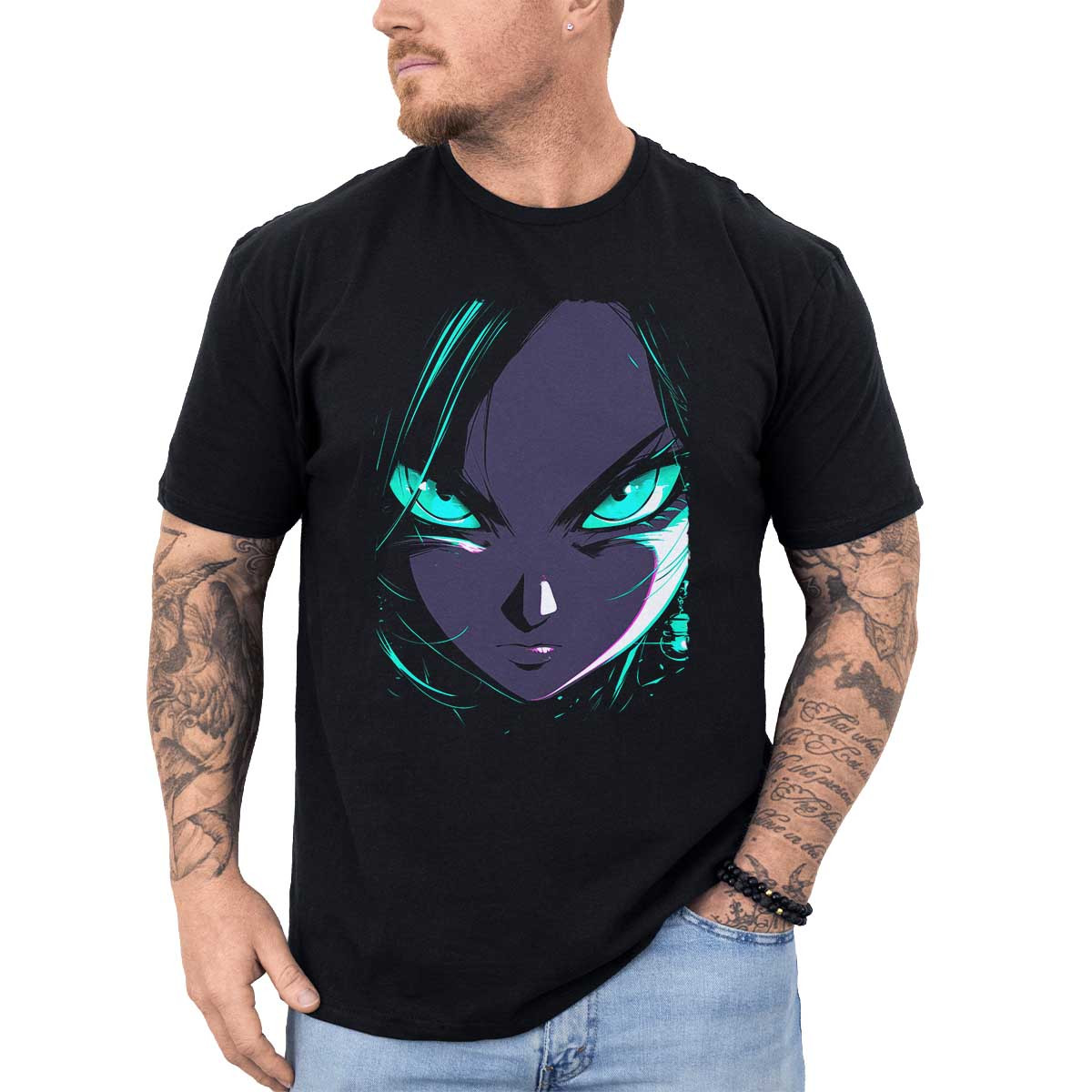 polera-hombre-anime-ojos-videl-en-colores-luminosos-y-jade