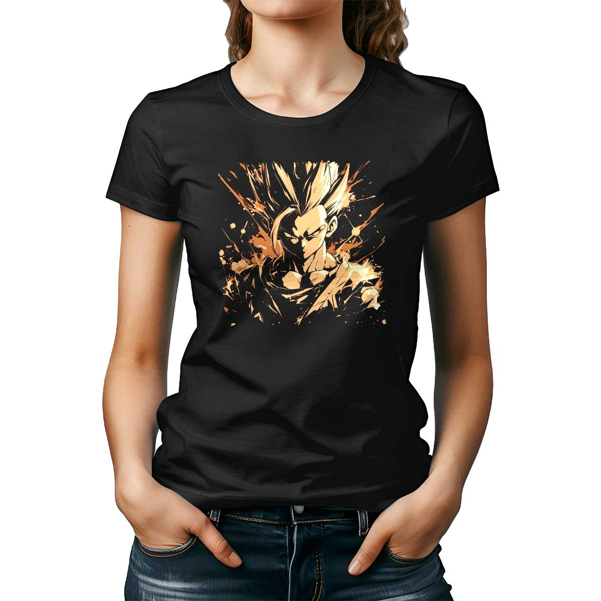 polera-mujer-gohan-expresi-n-seria-en-colores-vibrantes-ambar-y-hueso-