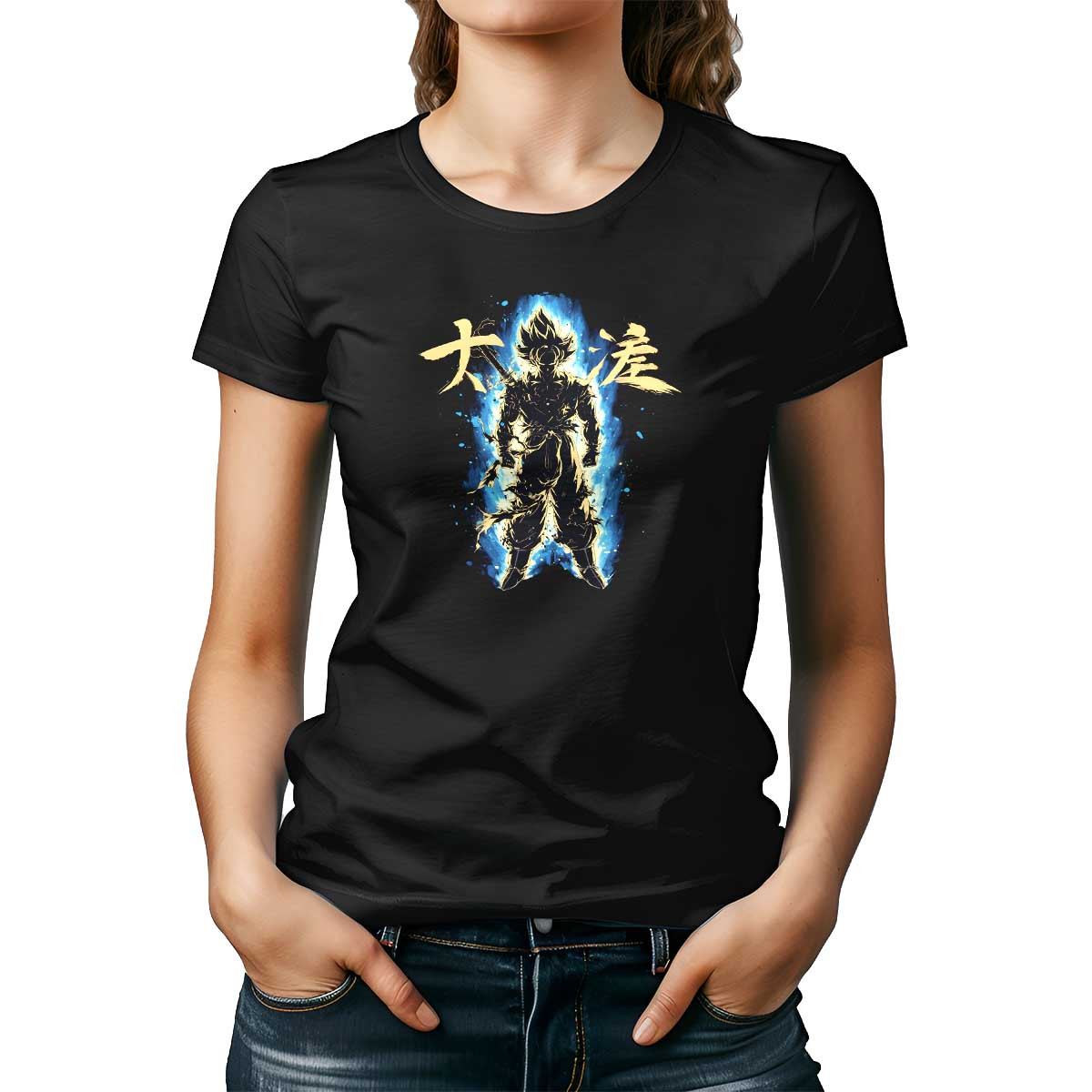 polera-mujer-goku-con-aura-dorada-y-brillante-en-dazzling-and-indig-02