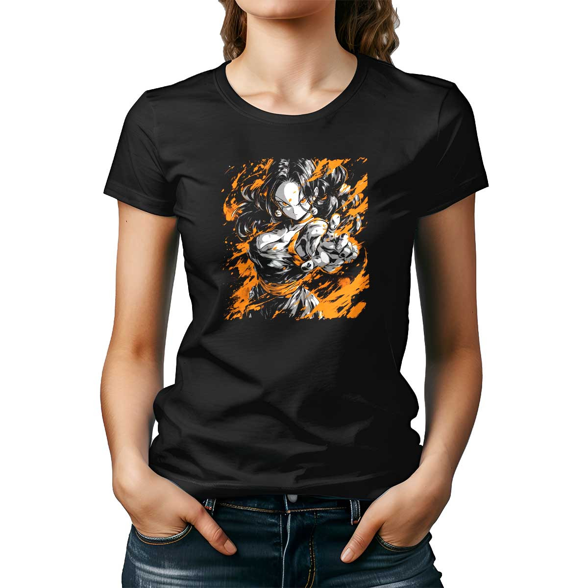 polera-negro-con-colores-vibrantes-videl-full-power-en-perla-y-naranja-dragon