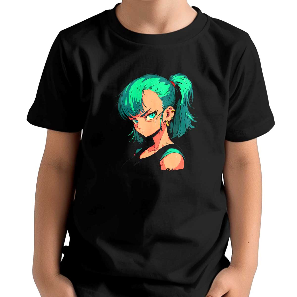 polera-ni-a-algodon-lineales-bulma-face-closeup-in-peacock-and-aureate-colors