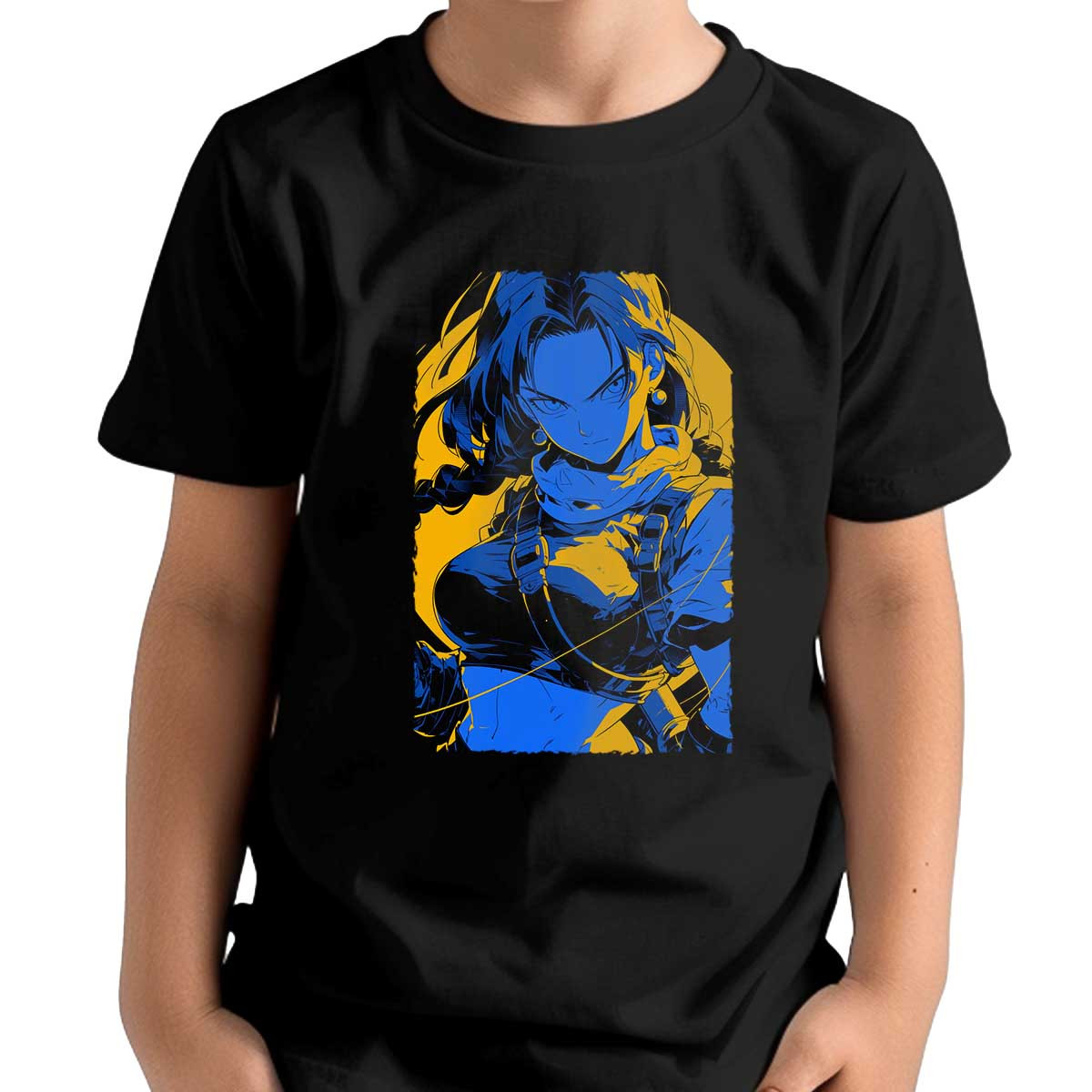 polera-ni-a-dibujo-animado-videl-saffron-y-azul-royal