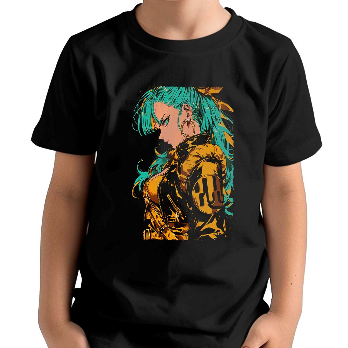 polera-ni-o-bulma-full-power-turquesa-y-bronce-alta-calidad