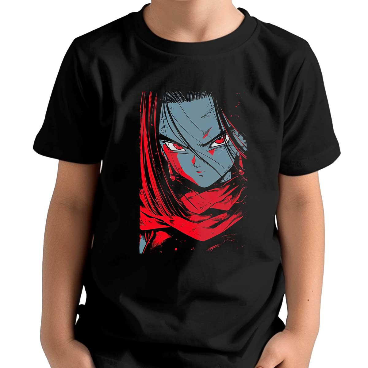 polera-ni-o-estampada-ojos-de-android-17-en-colores-pastel-y-escarlata