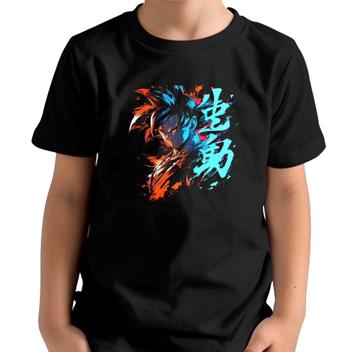 polera-ni-o-goku-con-aura-de-batalla-feroz-en-rainbow-y-azul-cielo-04