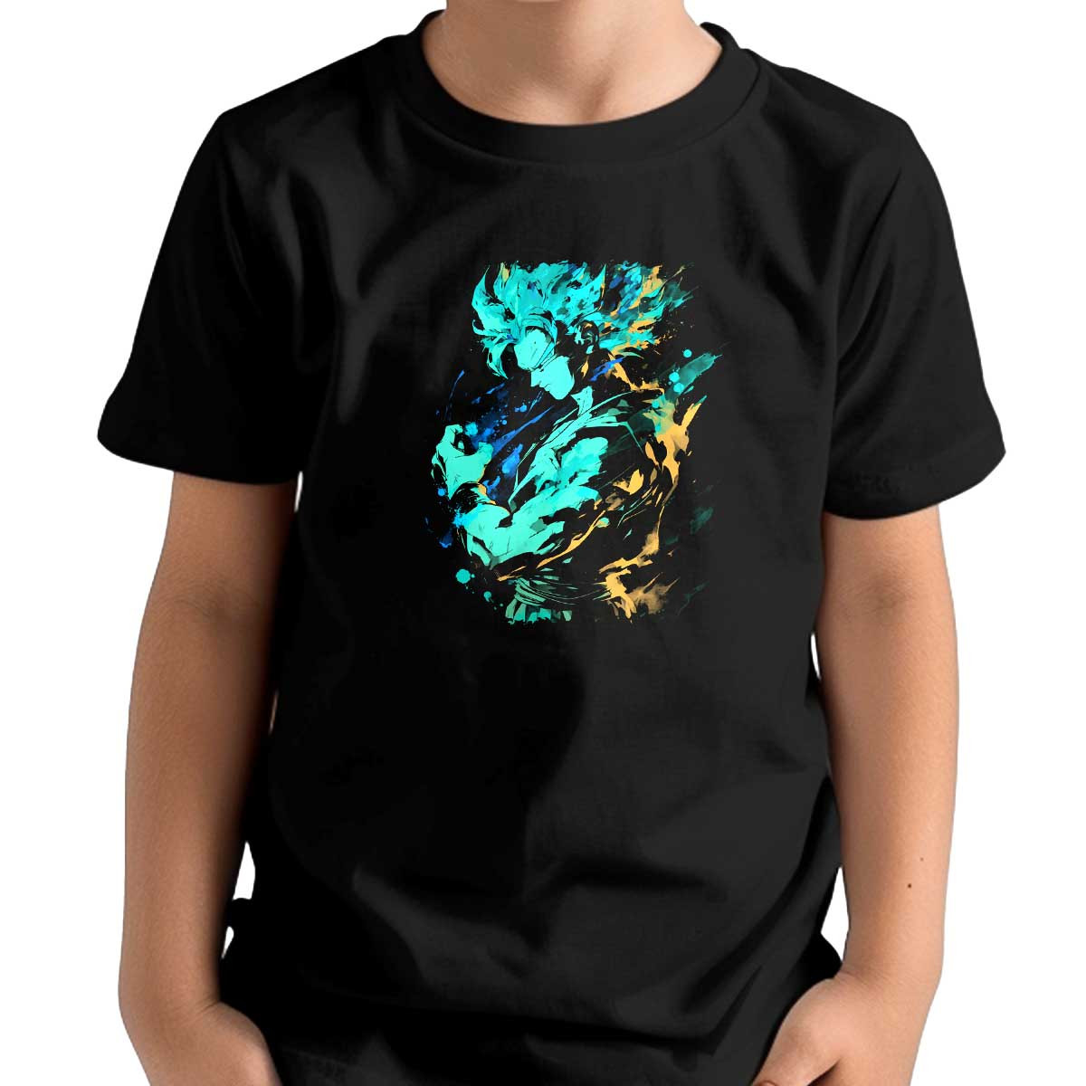 polera-ni-os-estampada-resistente-en-goku-super-saiyan-blue-aquarelle-y-chartreuse