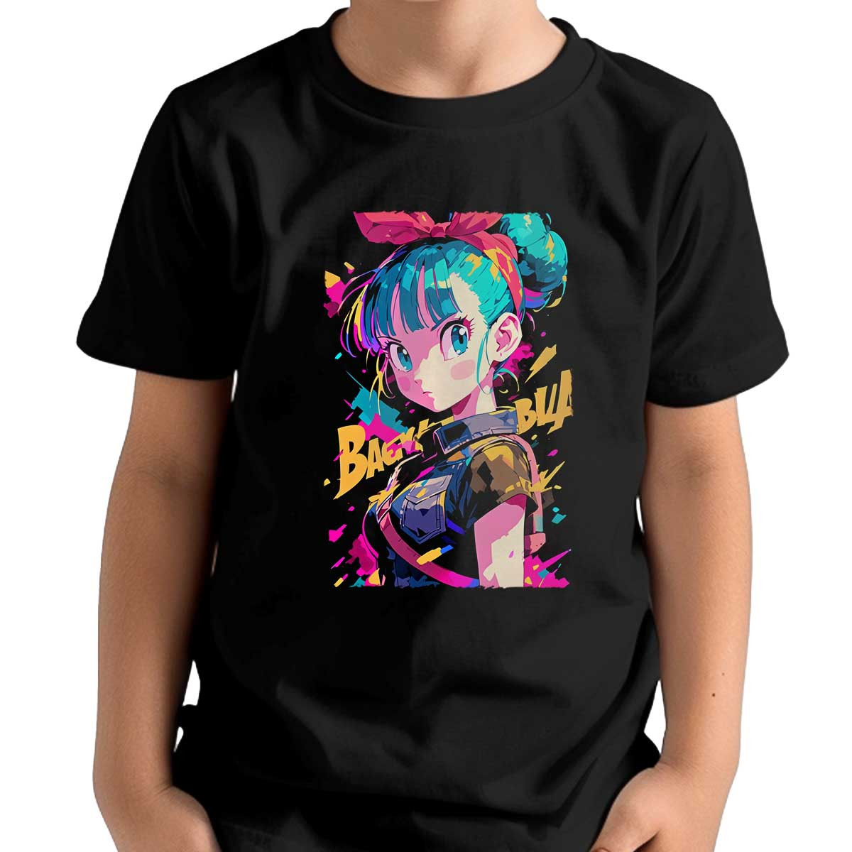 polera-ni-os-majestuosas-bulma-face-closeup-colores-spectrum-y-denim