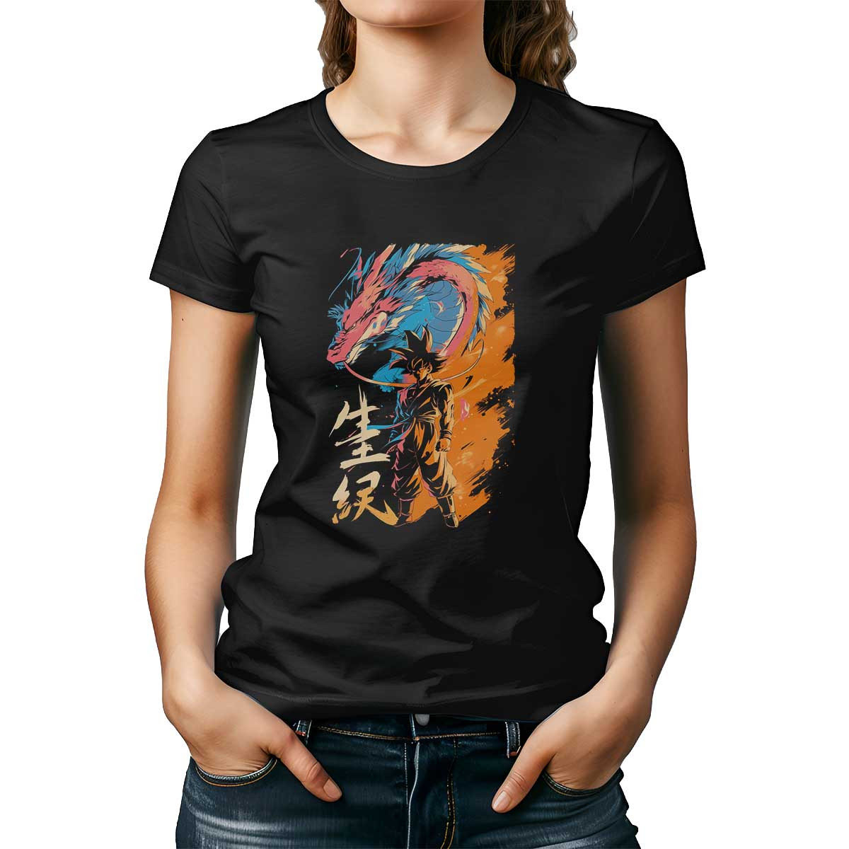 polera-suave-exposici-n-goku-con-elementos-de-fuego-y-hielo-en-color-naranja-y-rosa