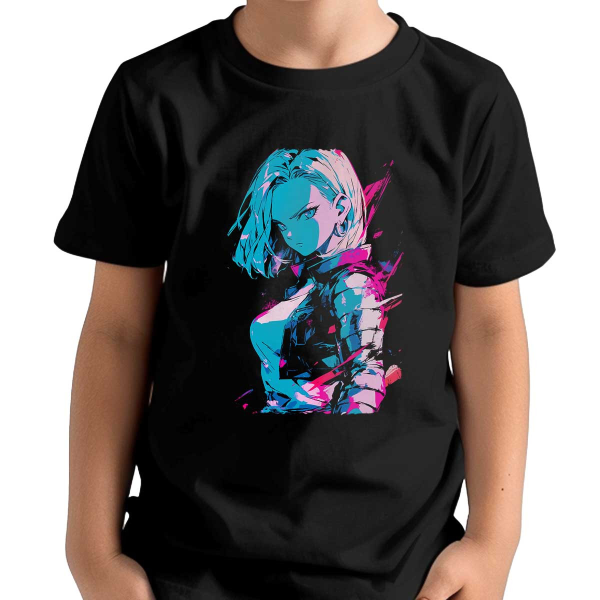 polera-unisex-calma-android-18-en-colores-diluidos-y-lechosos-de-dragon-ball-04
