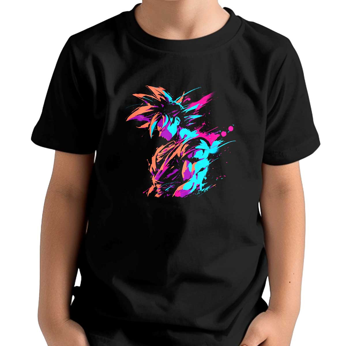 polera-unisex-goku-sketch-estetico-en-colores-resplandecientes