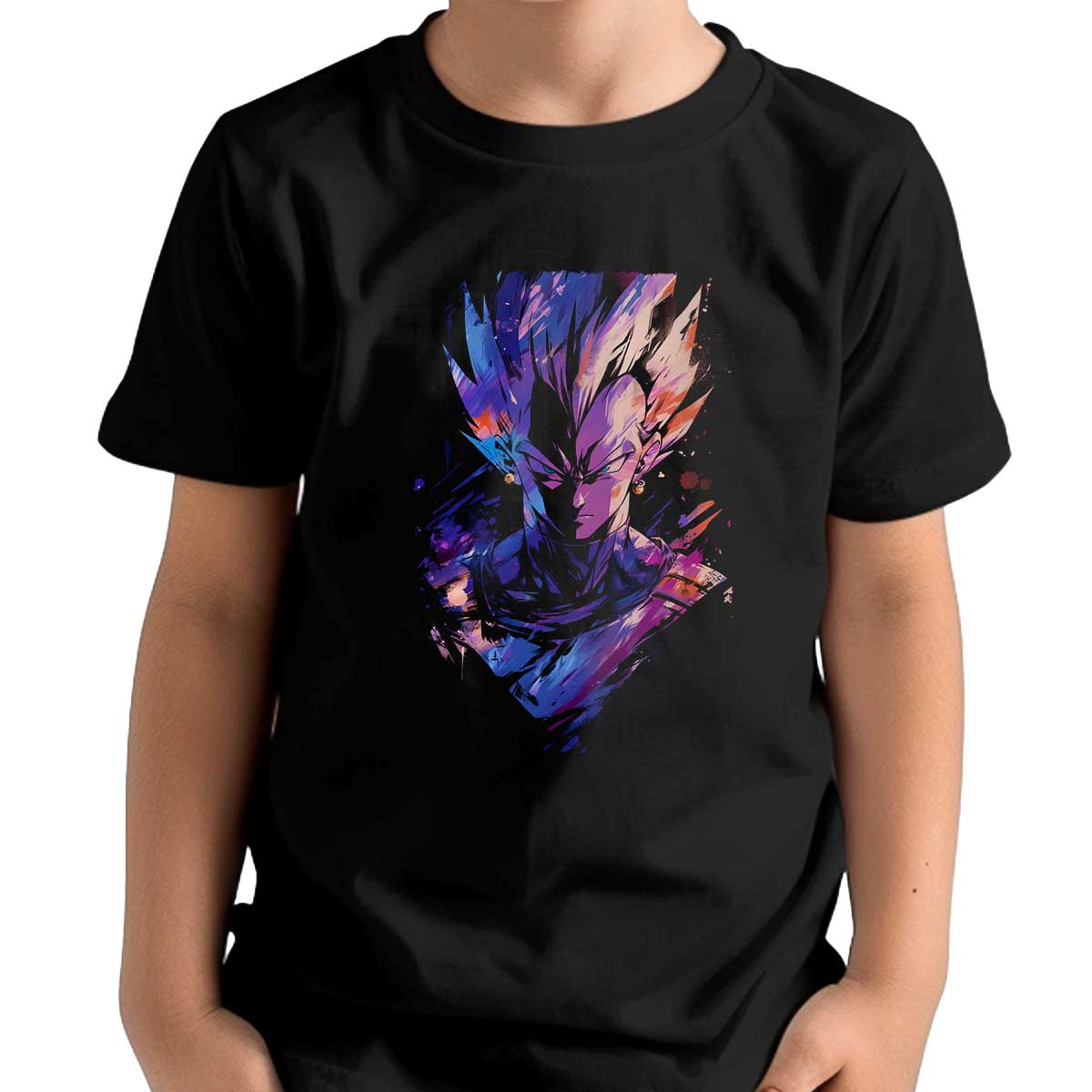 polera-unisex-negro-watercolor-vegetto-outline-drawing