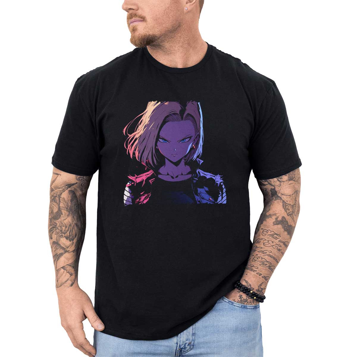 poleras-anime-android-18-en-colores-mocha-y-orqu-dea