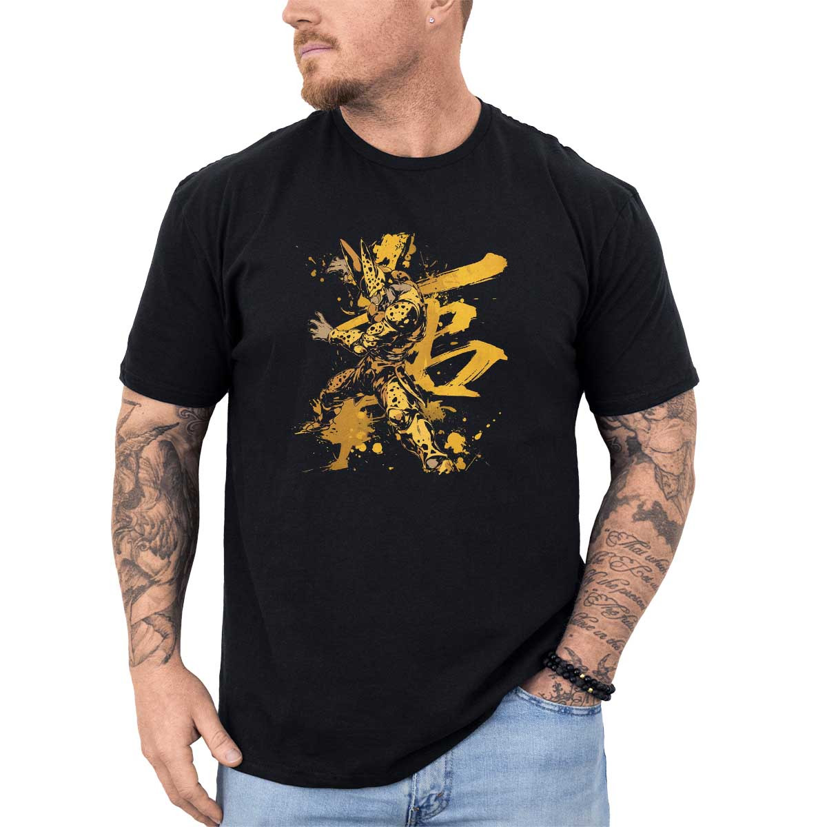 poleras-anime-dragon-ball-cell-en-pose-de-batalla-din-mica-