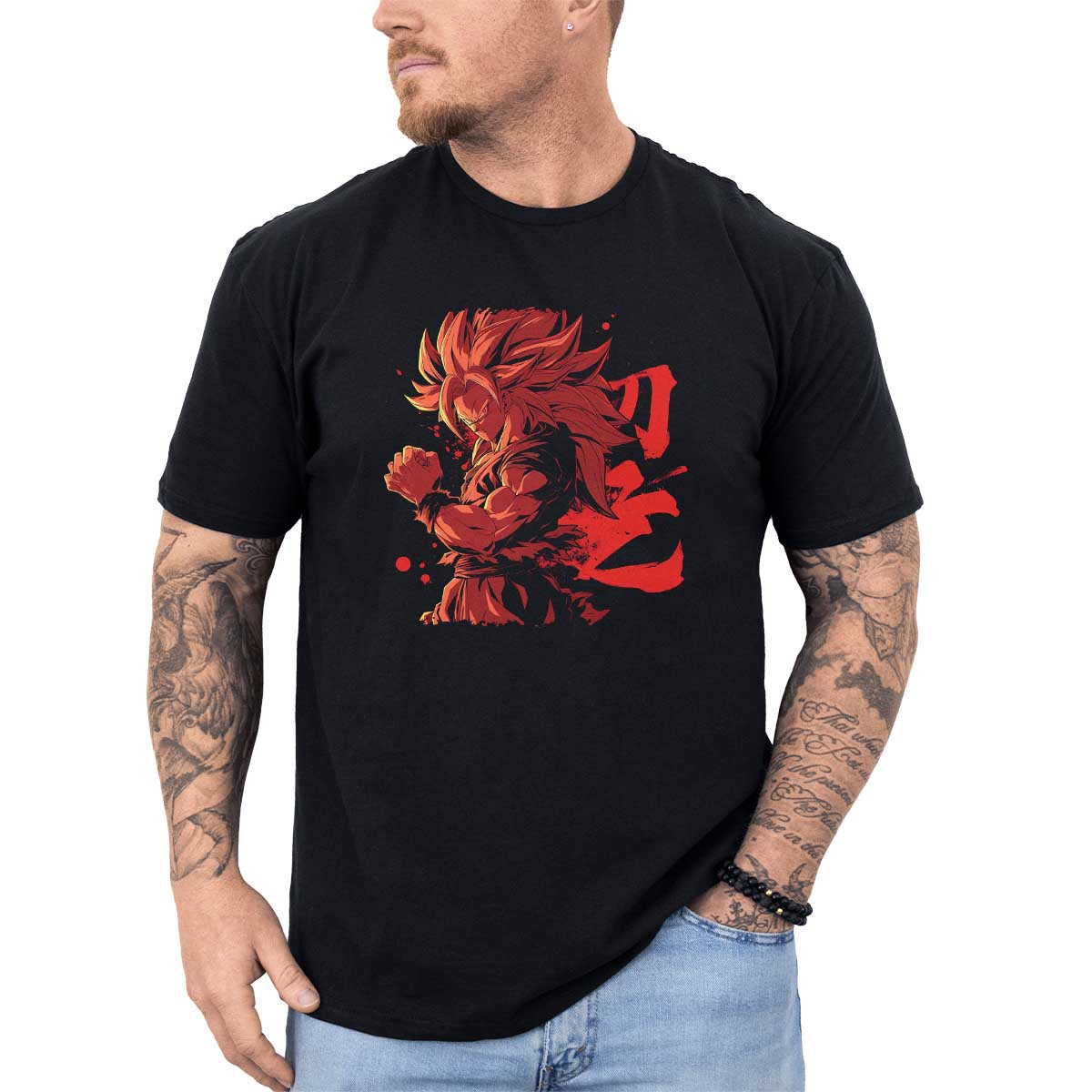 poleras-anime-goku-super-saiyan-4-impacto-visual-brillante-y-transparente