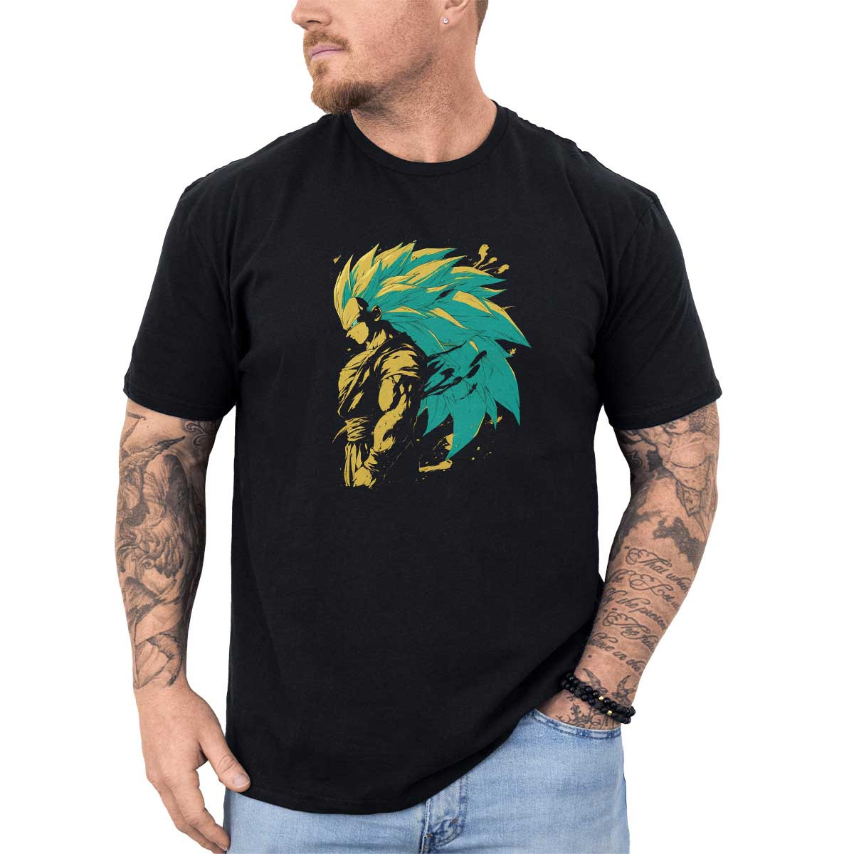 poleras-anime-vegeta-super-saiyan-3-en-oliva-y-turquesa