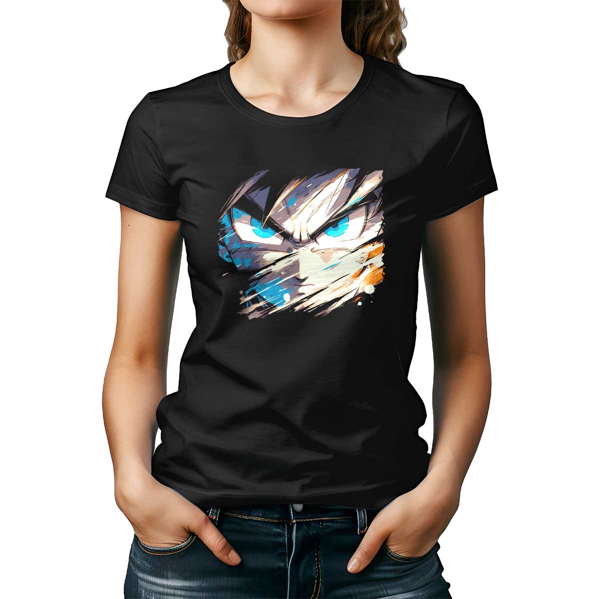 poleras-dragon-ball-goku-ojos-cerrados-en-marfil-y-aqua