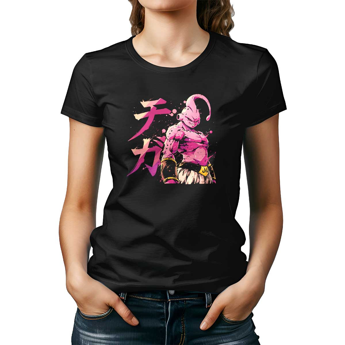 poleras-dragon-ball-majin-buu-colorido-estilo-tinta-en-radiante-y-colores-mocha